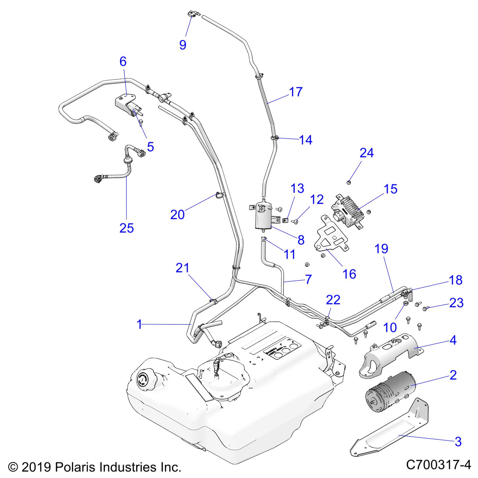 BODY, FUEL LINES, EVAP - Z21P4E92BE/BN/L92BL/BT (C700317-4)