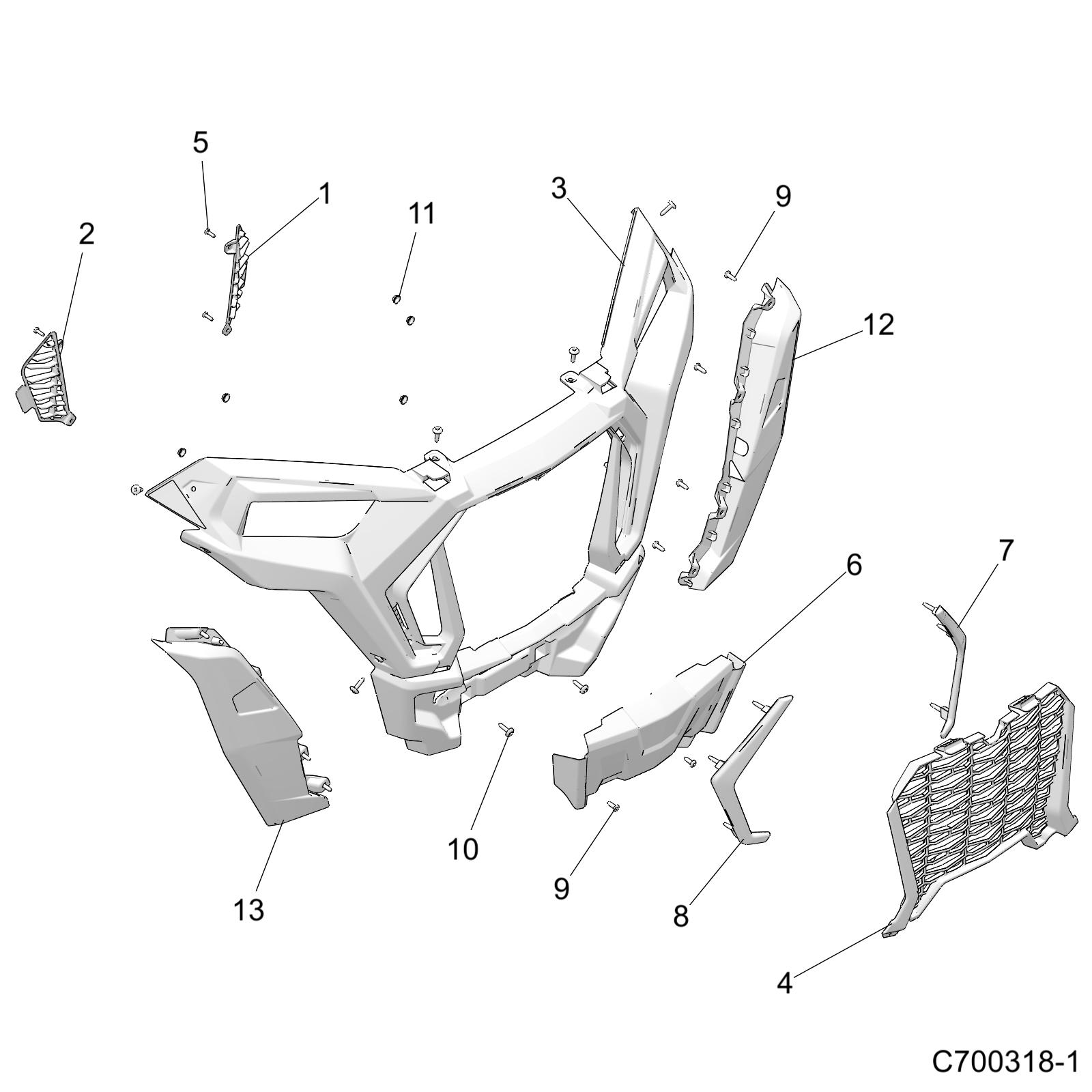 BODY, FRONT BUMPER - Z20NAE92AL/AR/BL/BR/F92AL/AR (C700318-1)