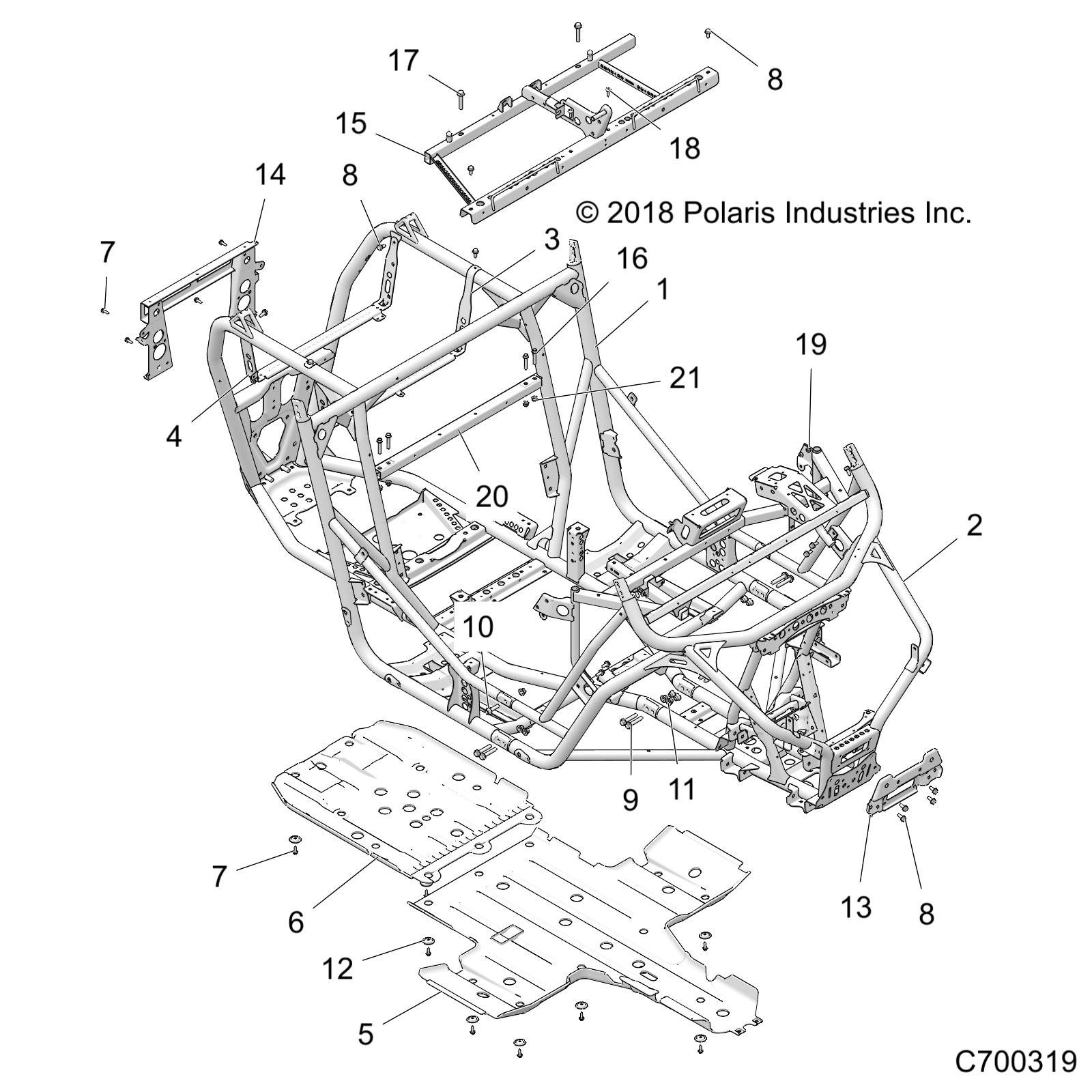 CHASSIS, MAIN FRAME AND SKID PLATES - Z20NAE92AL/AR/BL/BR/F92AL/AR (C700319)