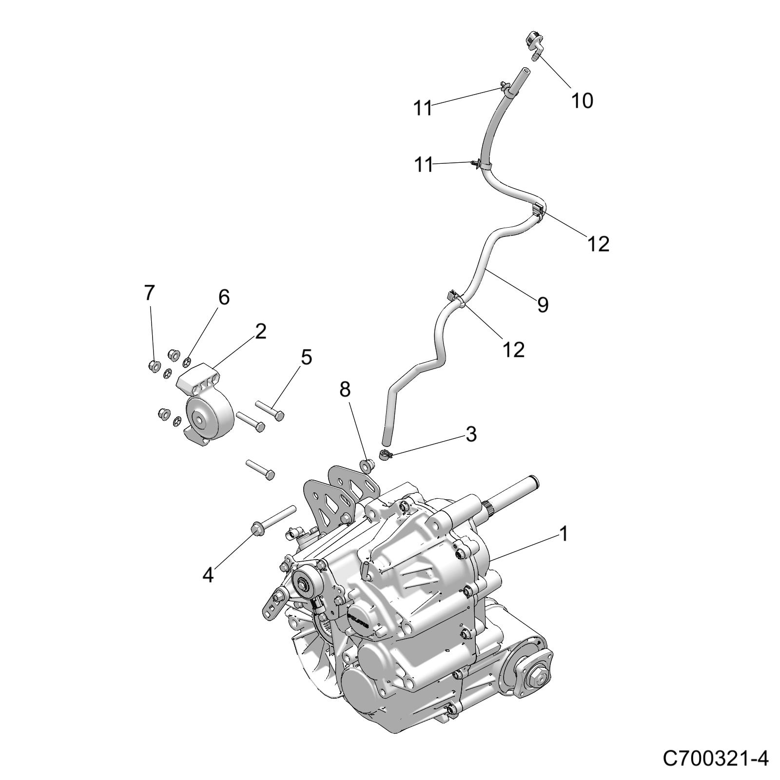 DRIVE TRAIN, MAIN GEARCASE MOUNTING - Z20NAE92AL/AR/BL/BR/F92AL/AR (C700321-4)