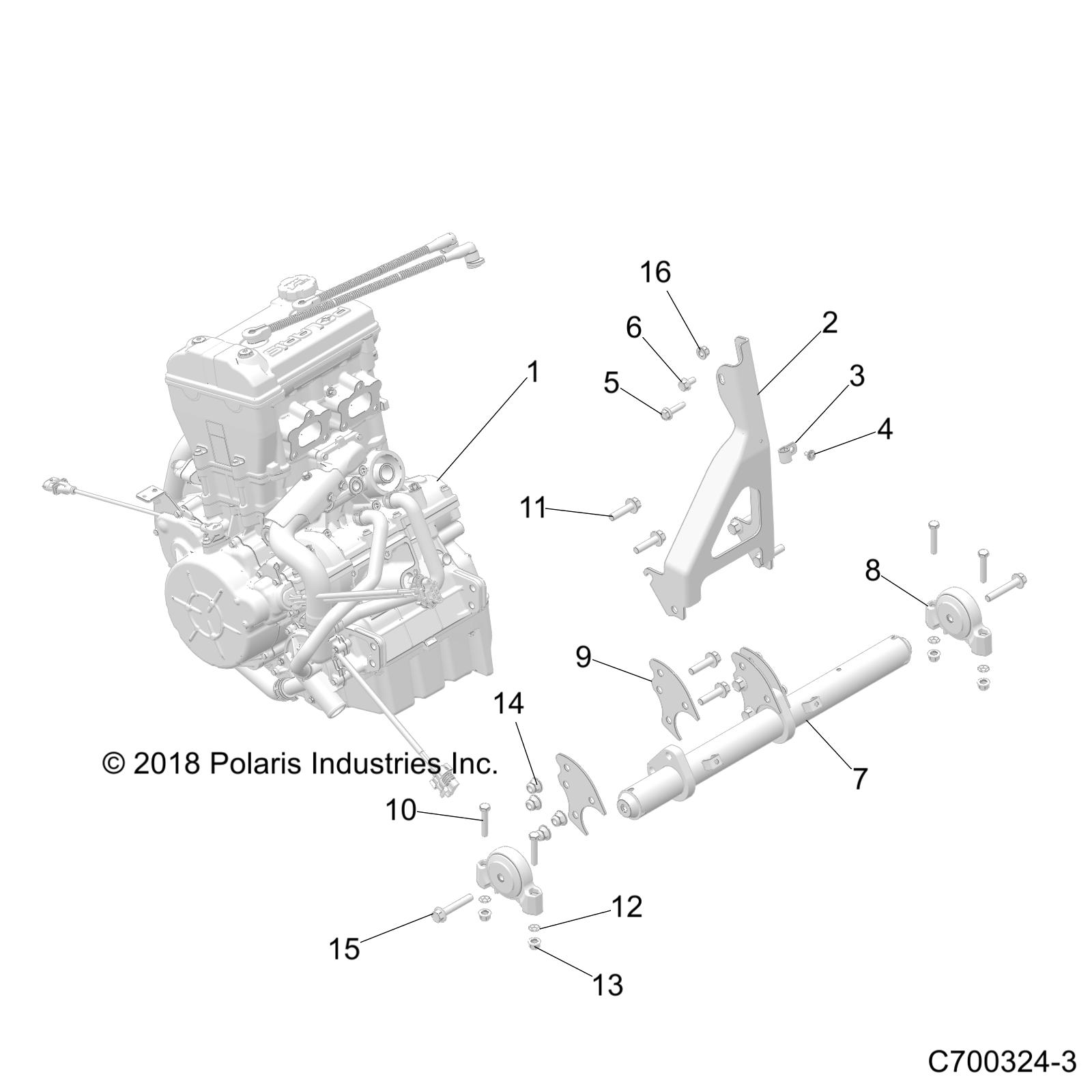 ENGINE, MOUNTING & LONG BLOCK - Z21NAE92AG/BG/AX/BX (C700324-3)