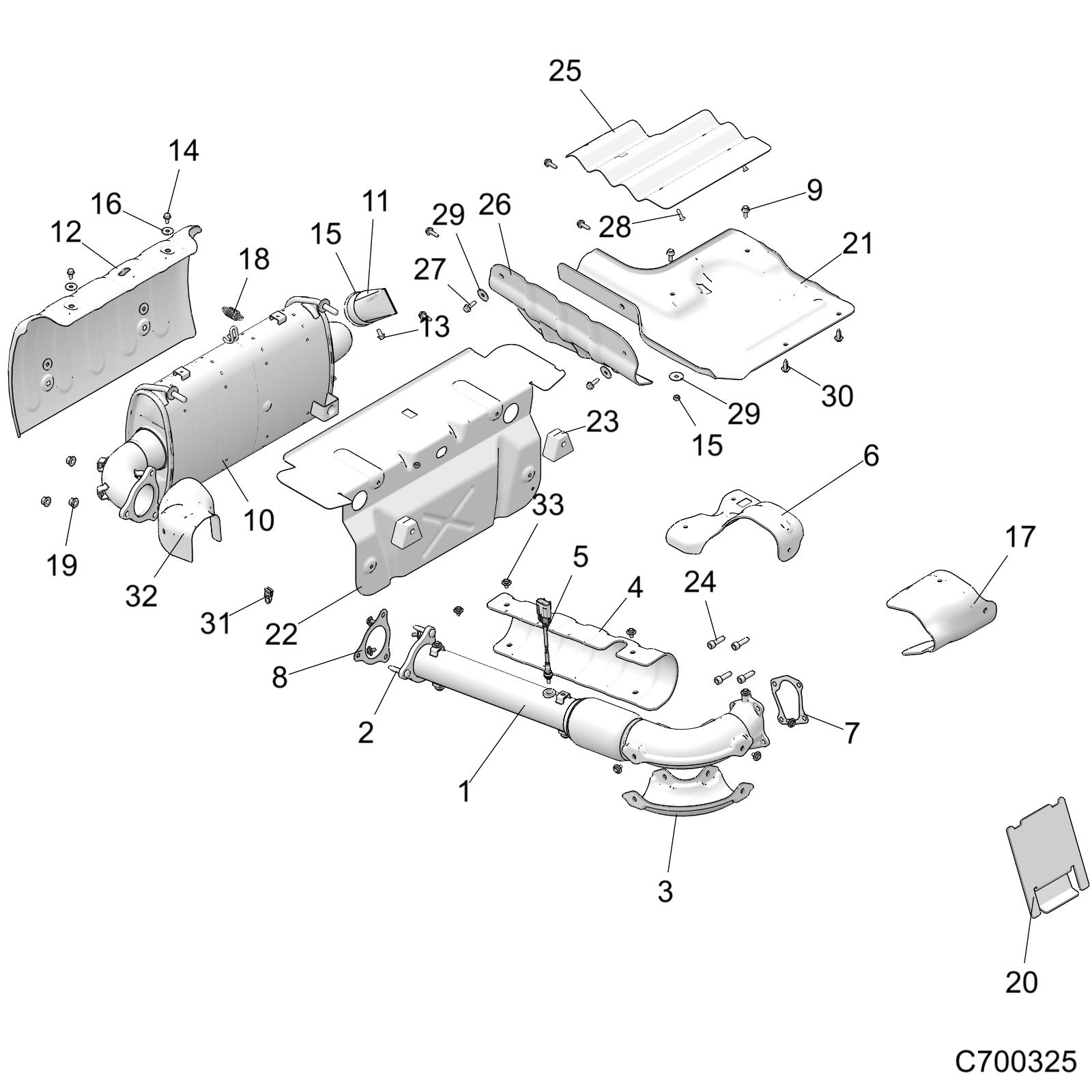 ENGINE, EXHAUST SYSTEM - Z19VPE92AM/BM (C700325)