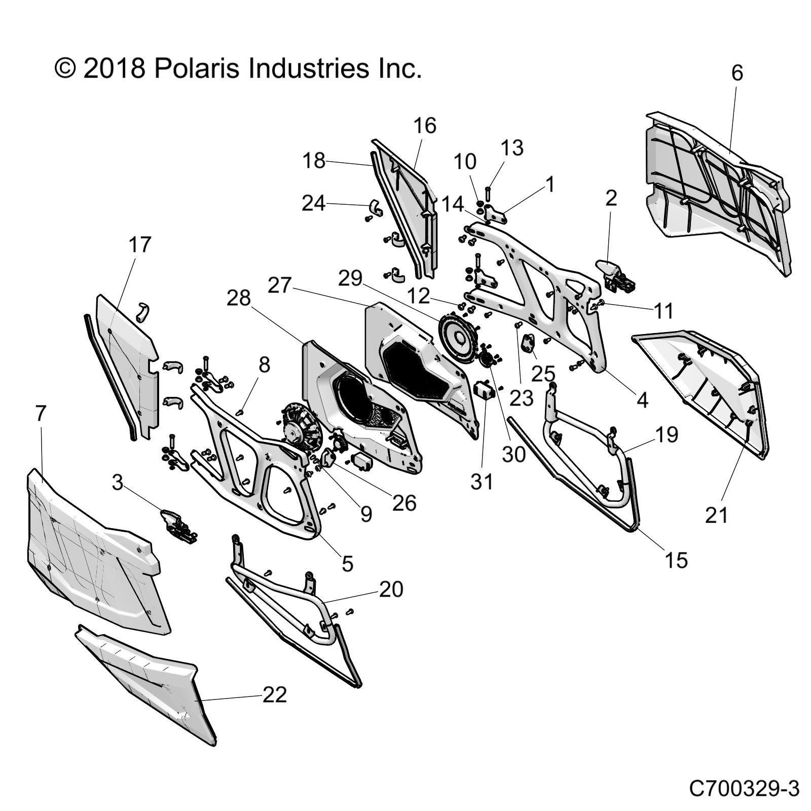 BODY, DOORS, REAR - Z20P4L92AG/AP/BG/BP/LG/G92AG/AP/LG (C700329-3)