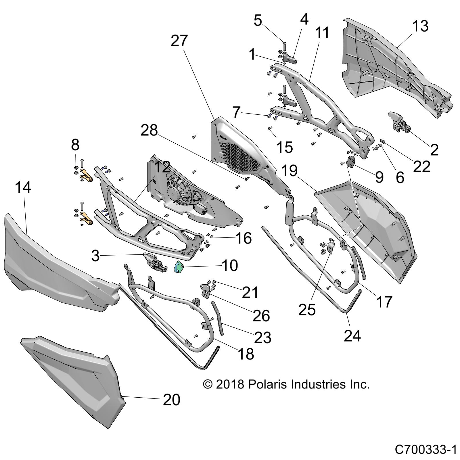 BODY, DOORS, FRONT - Z19VFK99AD/BD/AK/BK/AN/BN (C700333)