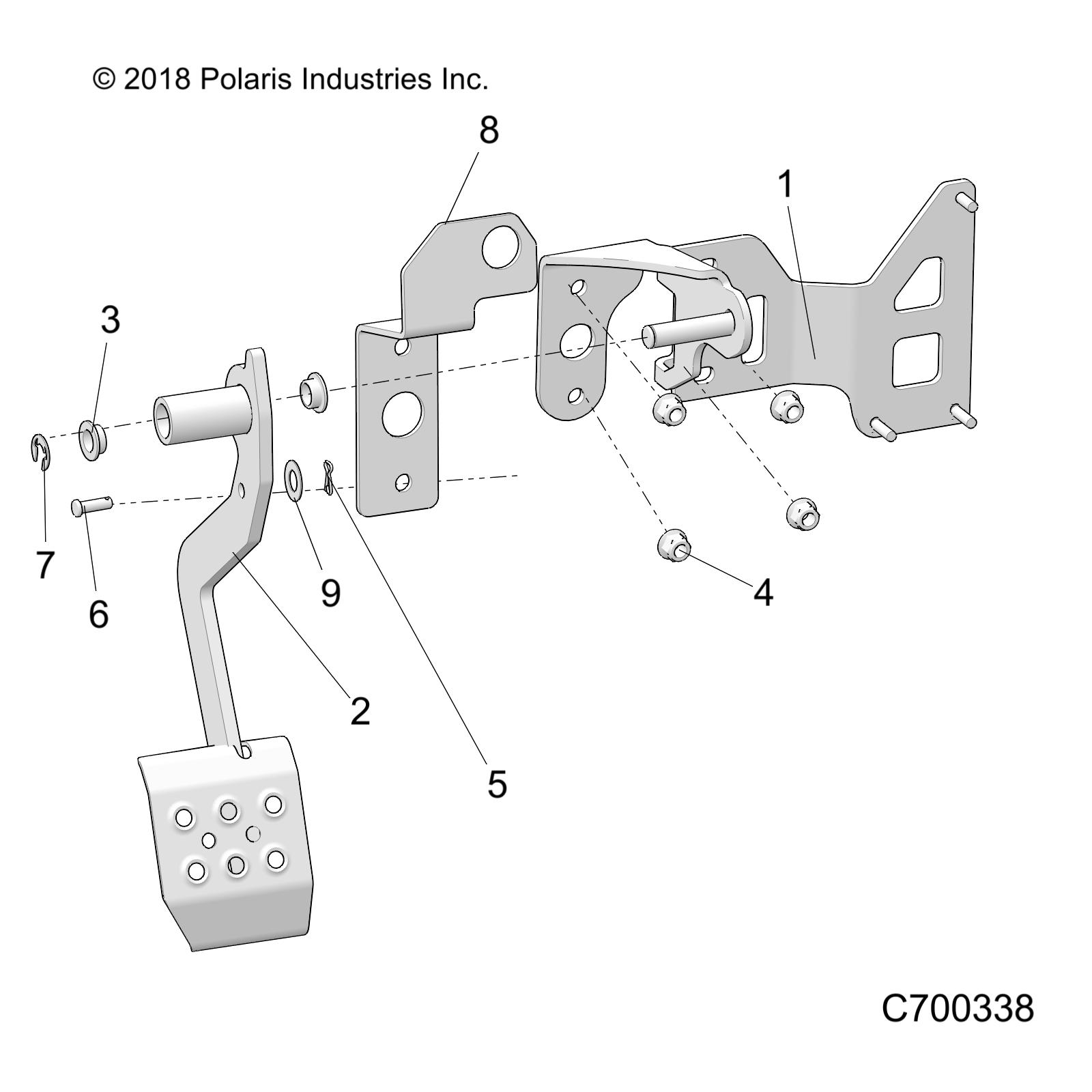 BRAKES, PEDAL - R19RRE99F1/FC/SC1/SCC/SFC/F1/SJ1/PCC/PFC (C700338)