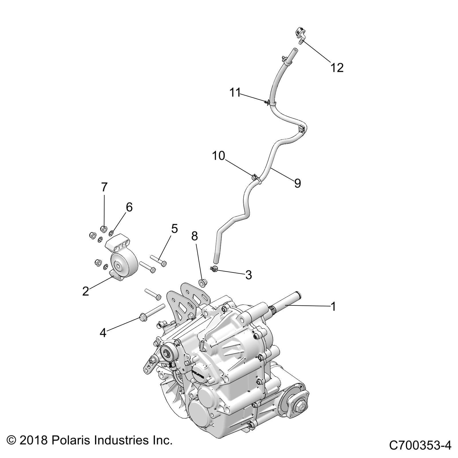 DRIVE TRAIN, MAIN GEARCASE MOUNTING - Z19VEE92AM/BM (C700353-4)