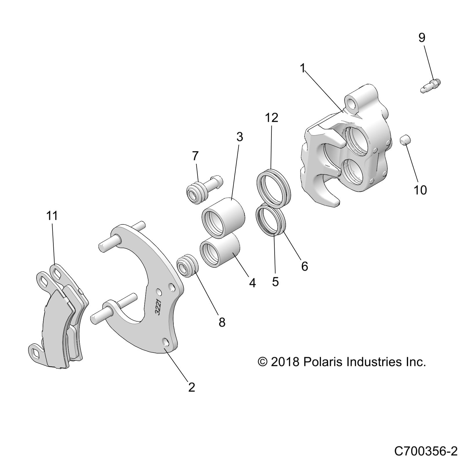 BRAKES, REAR CALIPER - Z20P4E92AC/BC/F92AC (C700356-2)