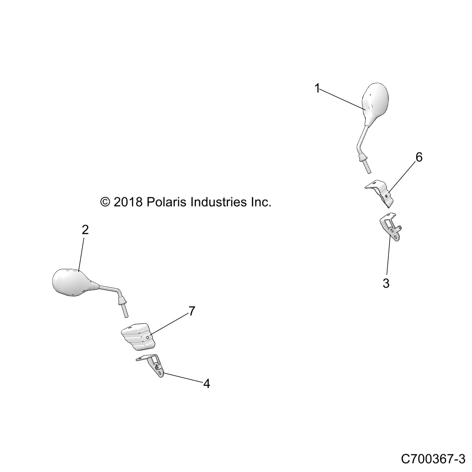 BODY, MIRROR - Z19VBE99F2 (C700367-3)