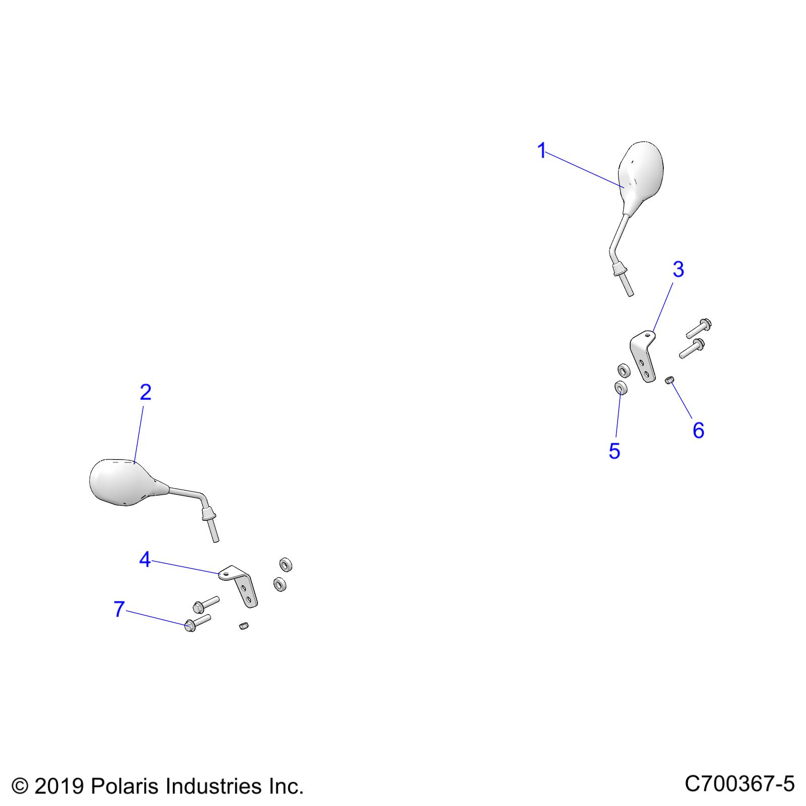 BODY, MIRRORS - Z20ASE99FH (C700367-5)