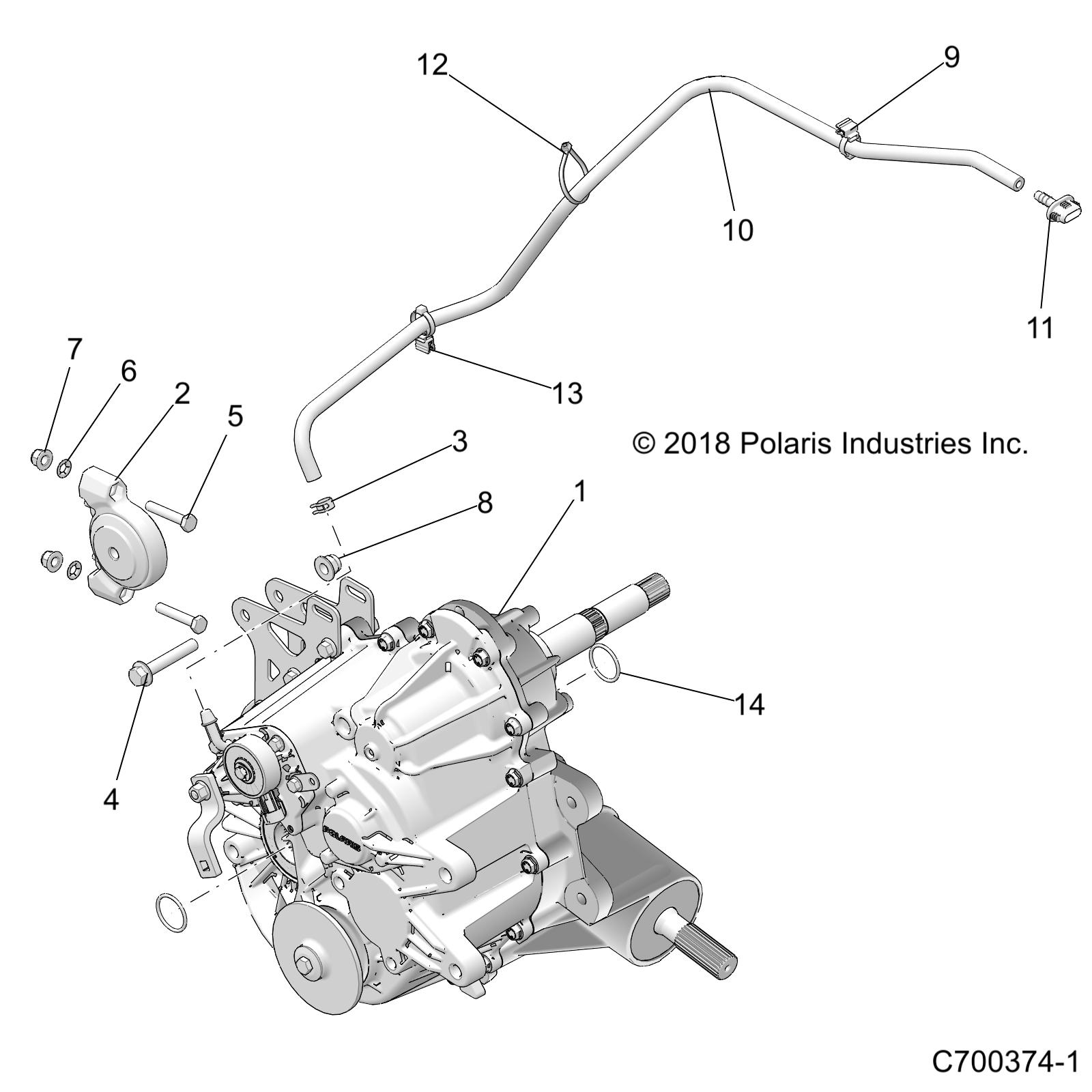 DRIVE TRAIN, MAIN GEARCASE MOUNTING - Z19VBE99F2/S99C2/CM (700374-1)