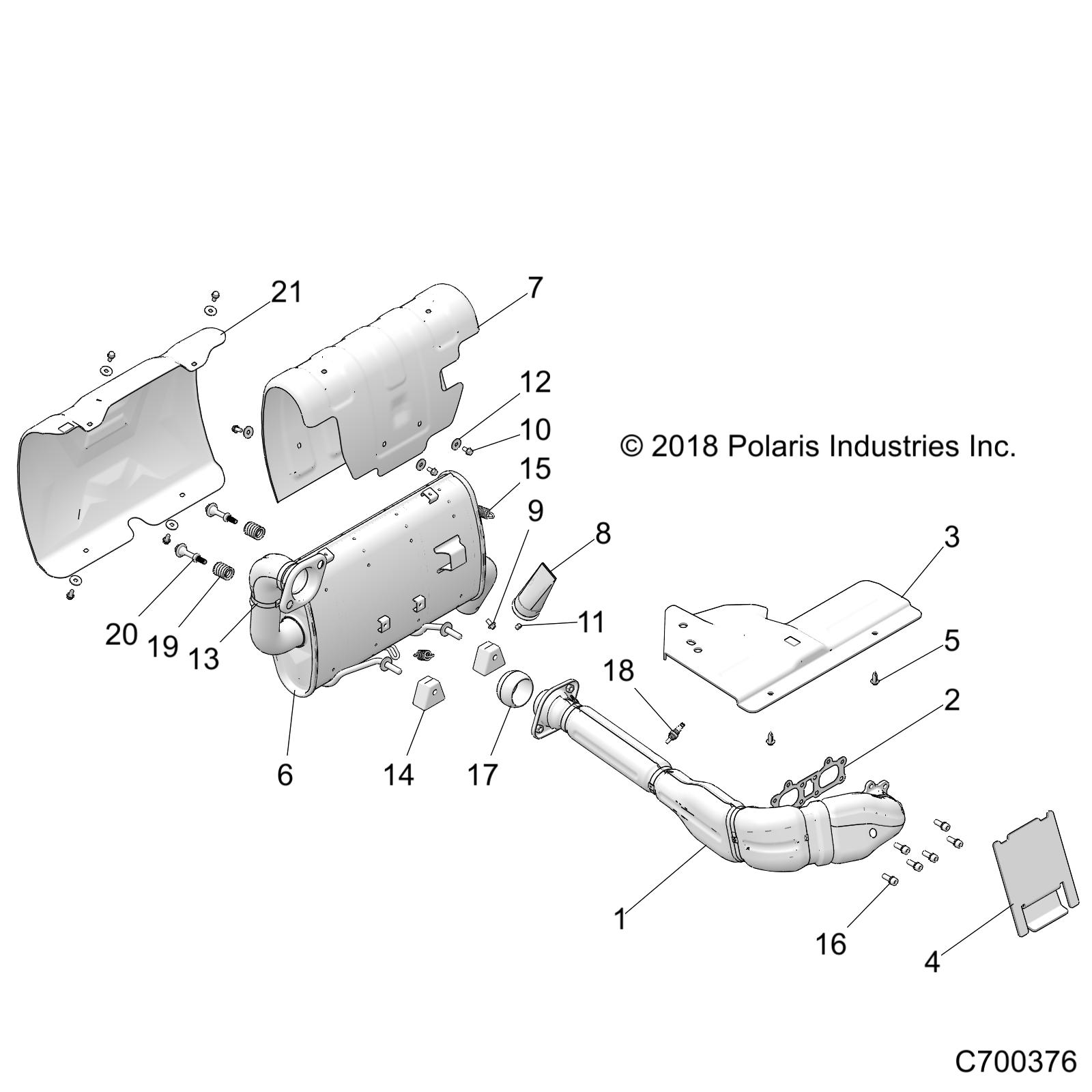 ENGINE, EXHAUST SYSTEM - Z19VBE99F2/S99C2/CM (C700376)