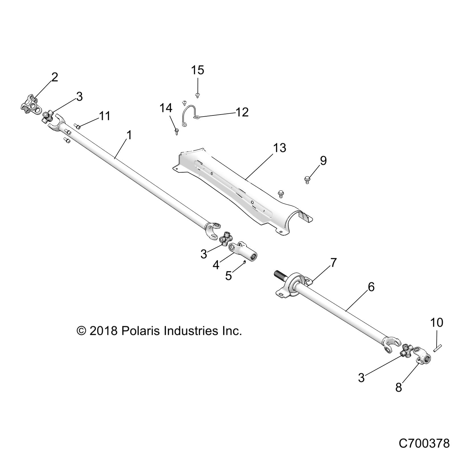 DRIVE TRAIN, FRONT PROP SHAFT - Z20P4L92AG/AP/BG/BP/LG/G92AG/AP/LG (700378)