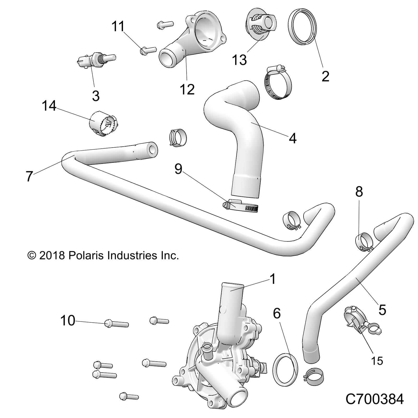 ENGINE, WATERPUMP AND BYPASS - R19RSM99AL (C700384)