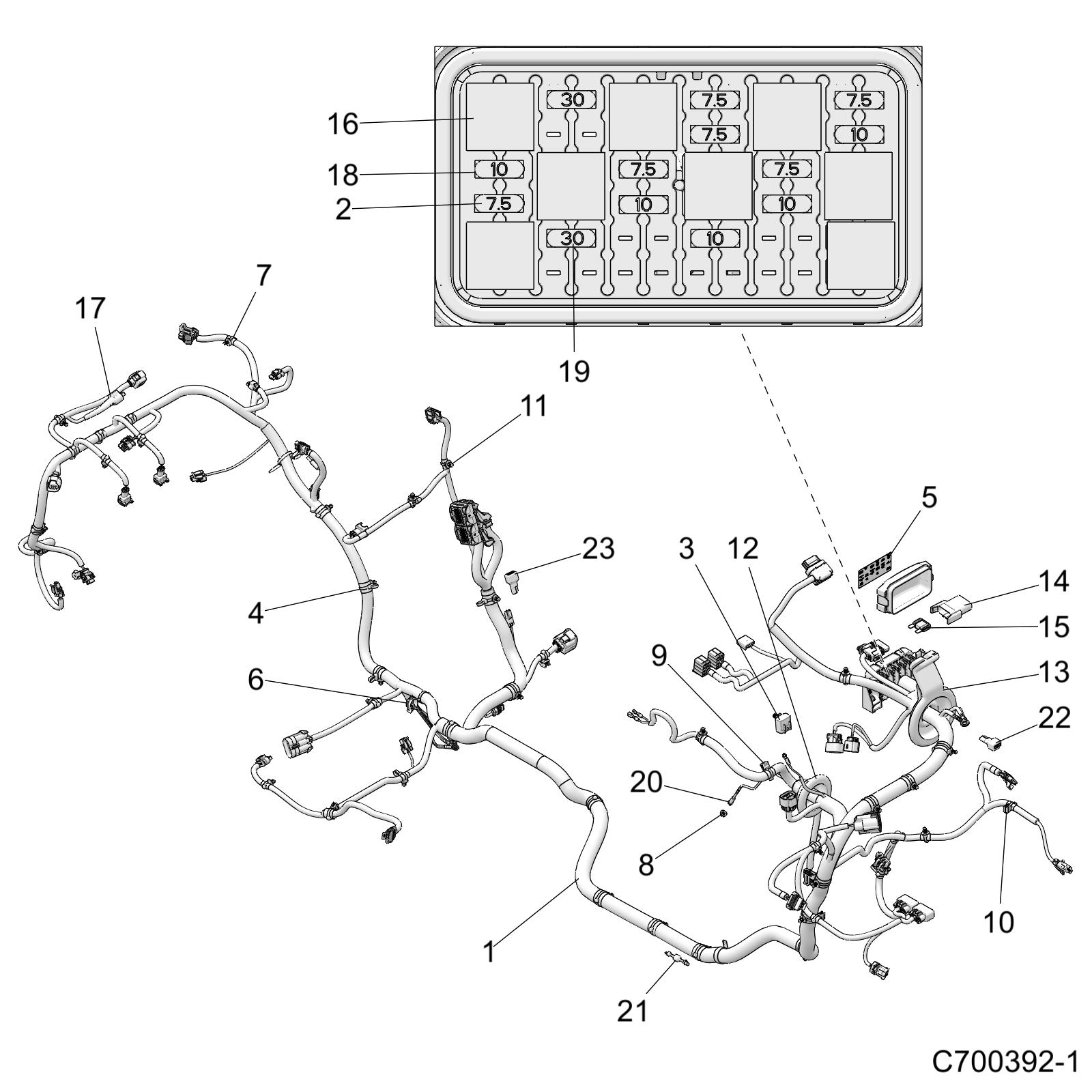 ELECTRICAL, WIRE ELECTRICAL, WIRE HARNESS - Z20NAE92BL/BR/F92AL/AR (C700392-1)