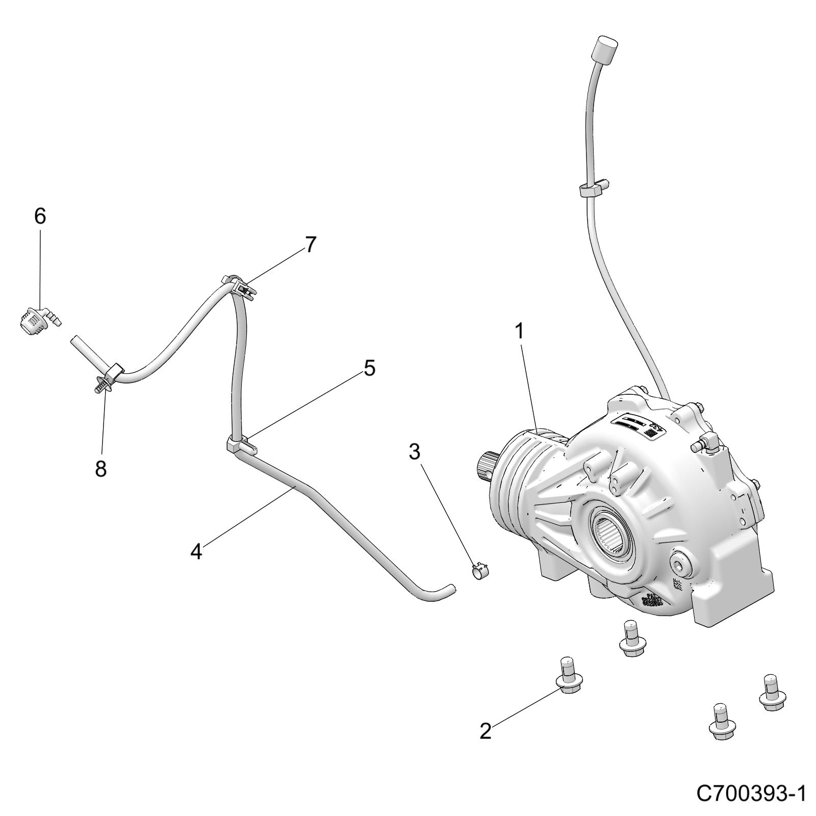 DRIVE TRAIN, FRONT GEARCASE MOUNTING - Z20N4E92AL/AR/BL/BR/F92AL/AR (C700393-1)