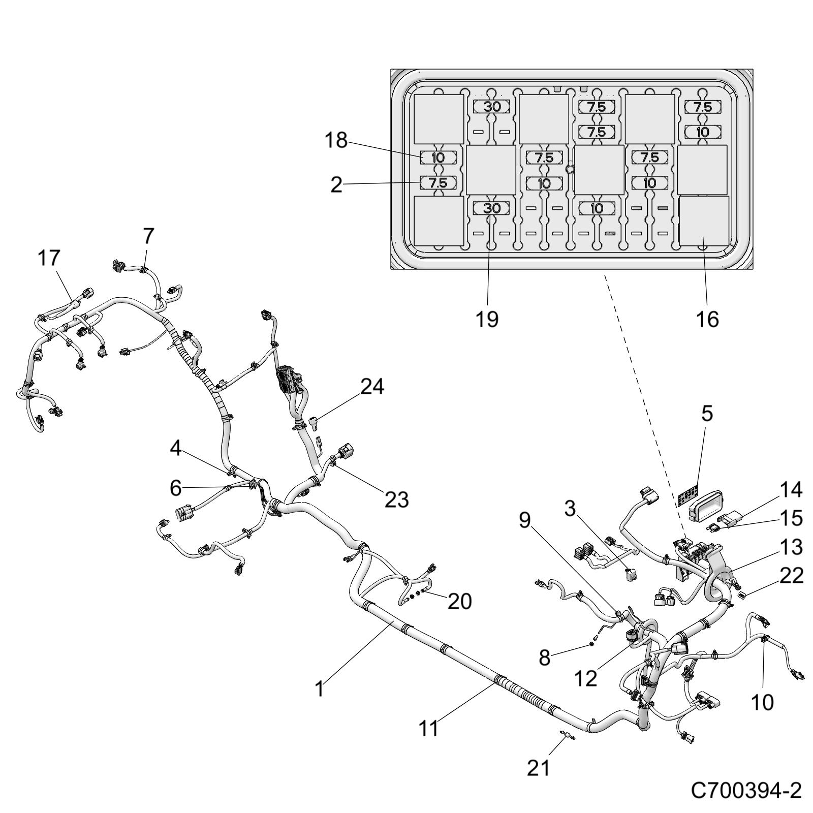 ELECTRICAL, WIRE HARNESS - Z19VFE92BC/BD/BM (C700394-2)