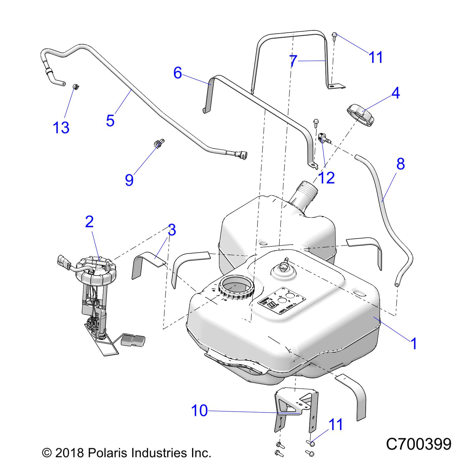 BODY, FUEL TANK - R19RRED4F1/N1/J1/SD4C1 (C700399)