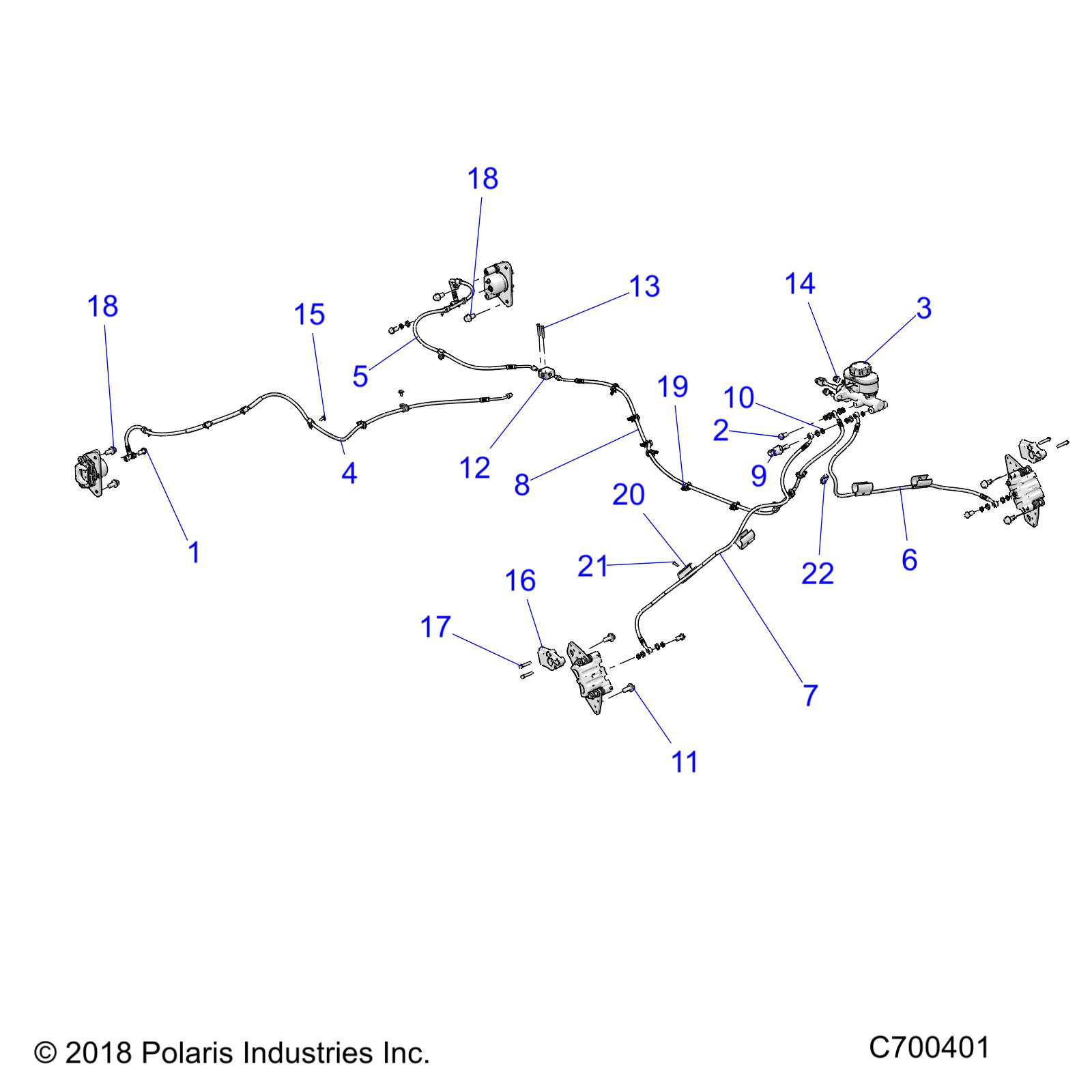 BRAKES, BRAKE LINES AND MASTER CYLINDER - R19RRED4F1/N1/J1/SD4C1 (C700401)