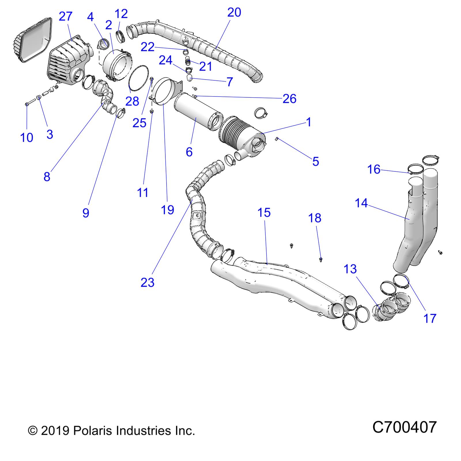 ENGINE, AIR INTAKE SYSTEM -  R19RRED4F1/N1/J1/SD4C1 (C700407)