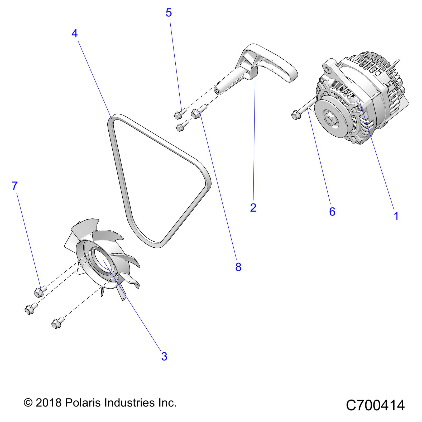 ENGINE, ENGINE, ALTERNATOR, FAN AND BELT - R25RRED4FA/DA/SD4CA/CK (C700414)