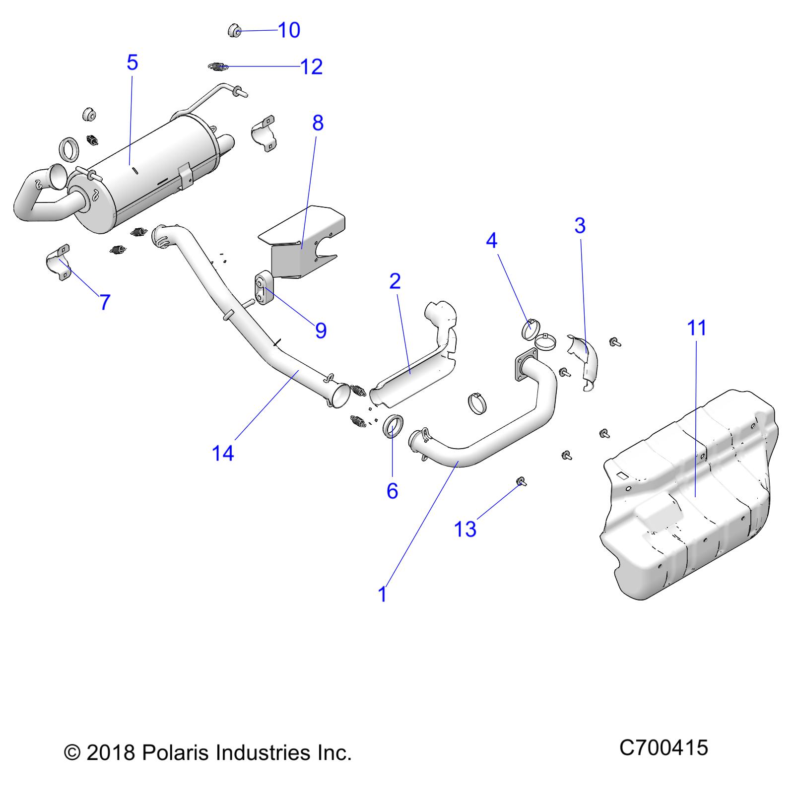 ENGINE, EXHAUST SYSTEM - R21RRED4JA (C700415)