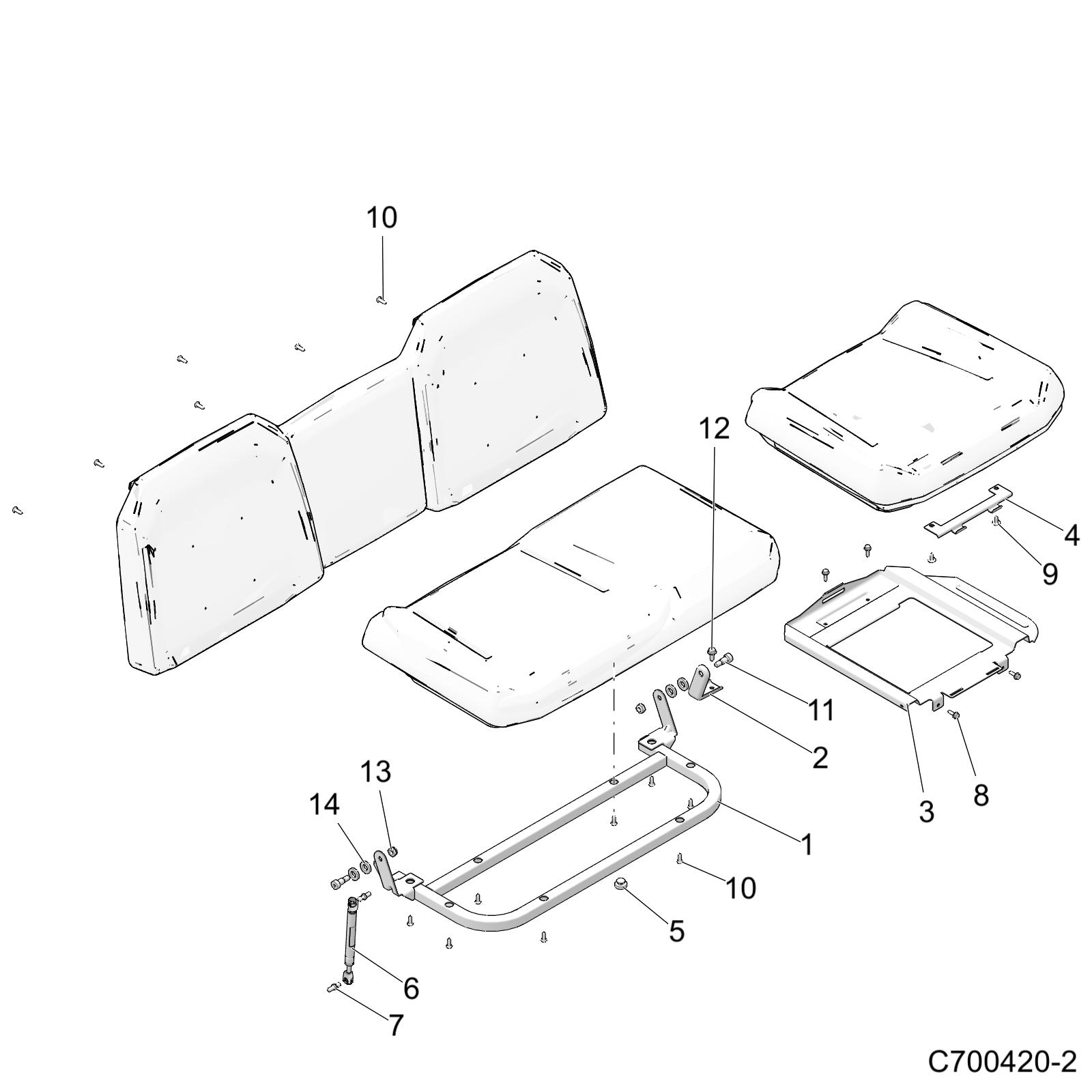 BODY, SEAT MOUNTING - D21BBP99A4/B4/FP99A4 (C700420-2)