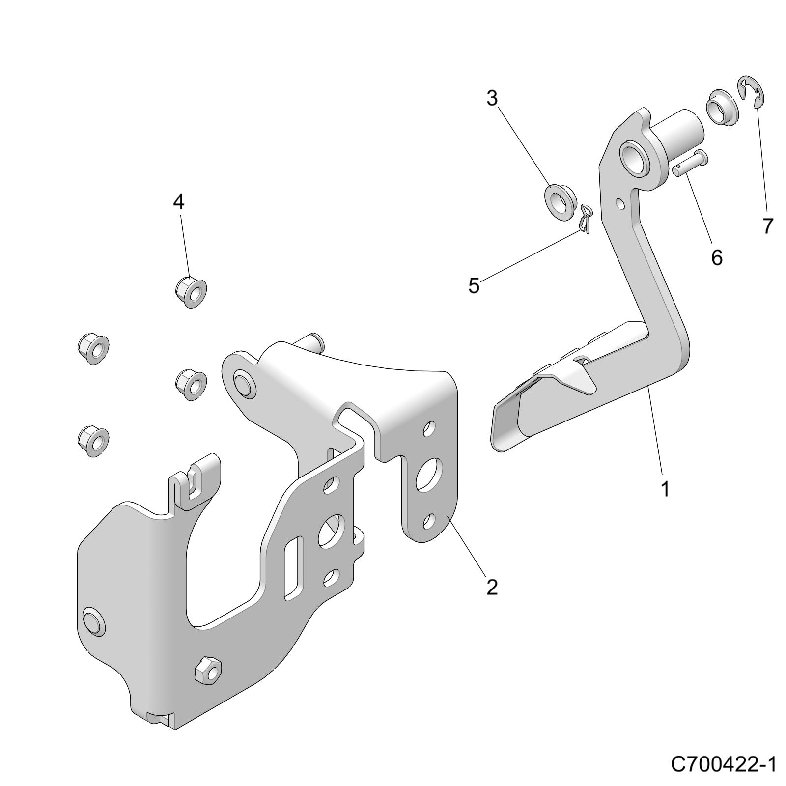 BRAKES, PEDAL - D24P4ED4B4/FD4B4/VD4B4/YD4B4 (C700422-1)