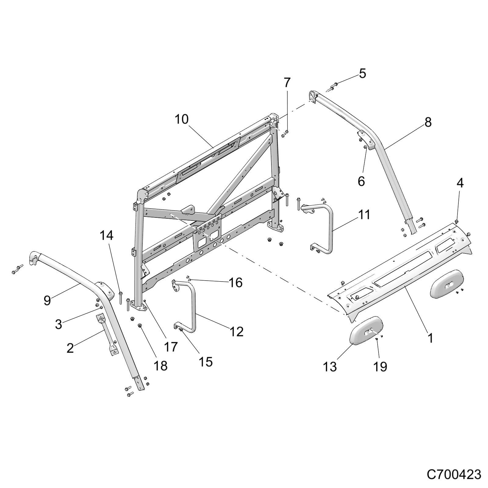 CHASSIS, CAB FRAME - D19BBPD4B4/BAPD4B4 (C700423)