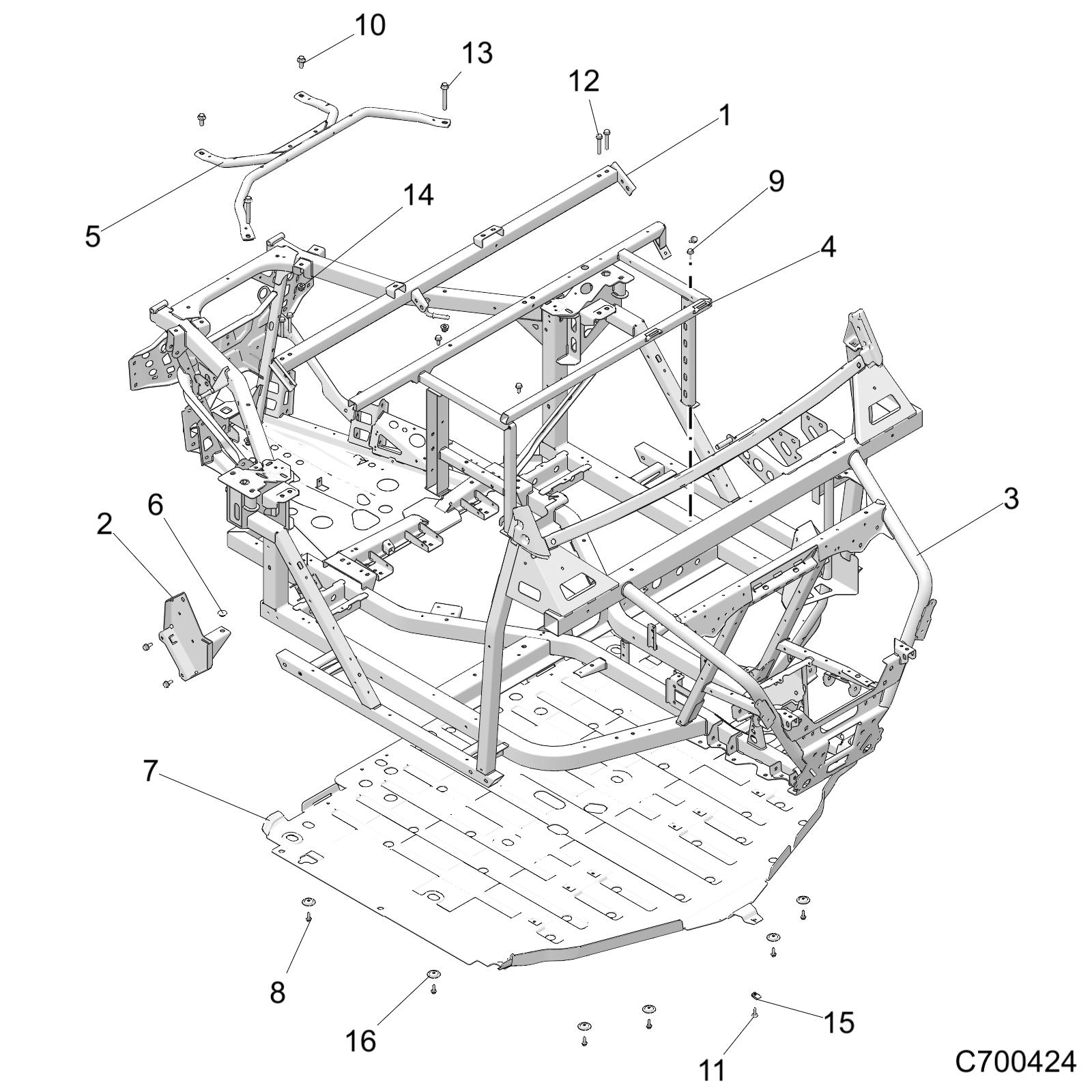 CHASSIS, MAIN FRAME - D20BBP99A4/B4/FP99A4 (C700424)