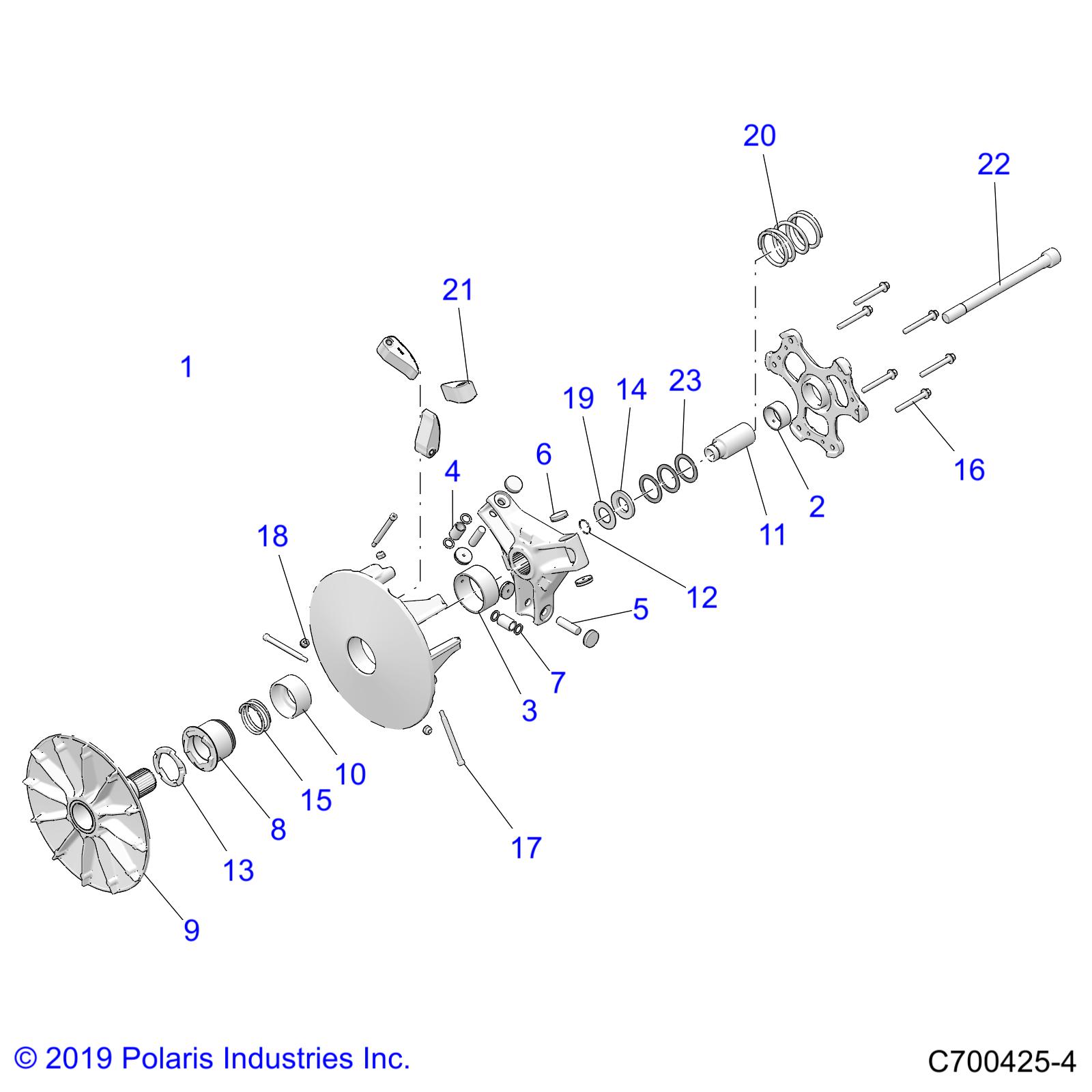 DRIVE TRAIN, CLUTCH, DRIVE - D19BEPD4B4 (C700425-4)