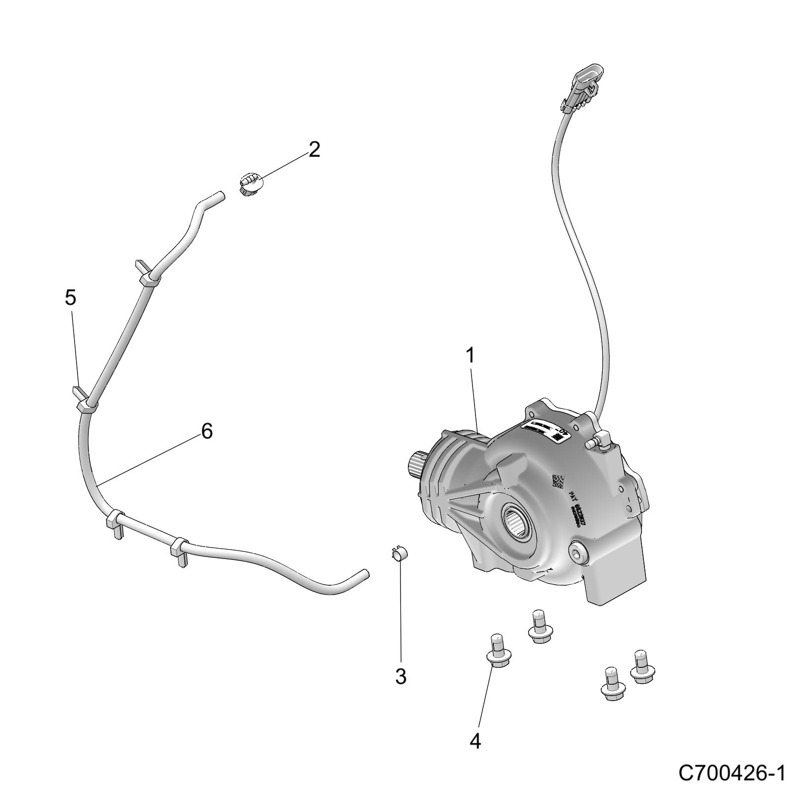 DRIVE TRAIN, FRONT GEARCASE MOUNTING - D25P2AD4B4/GD/UD/WD4B4 (C700426-1)