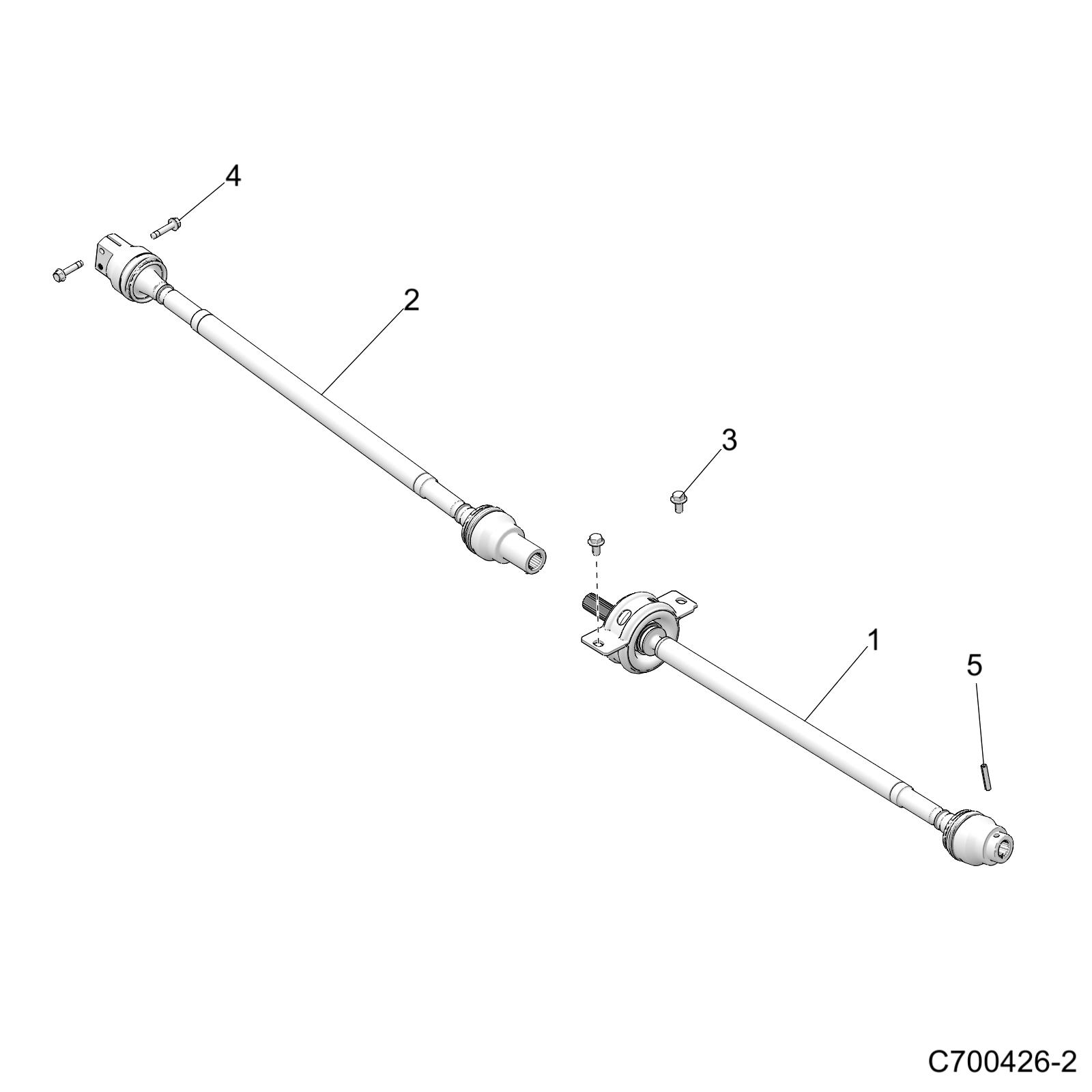 DRIVE TRAIN, FRONT PROP SHAFT - D23P2ED4D4 (C700426-2)