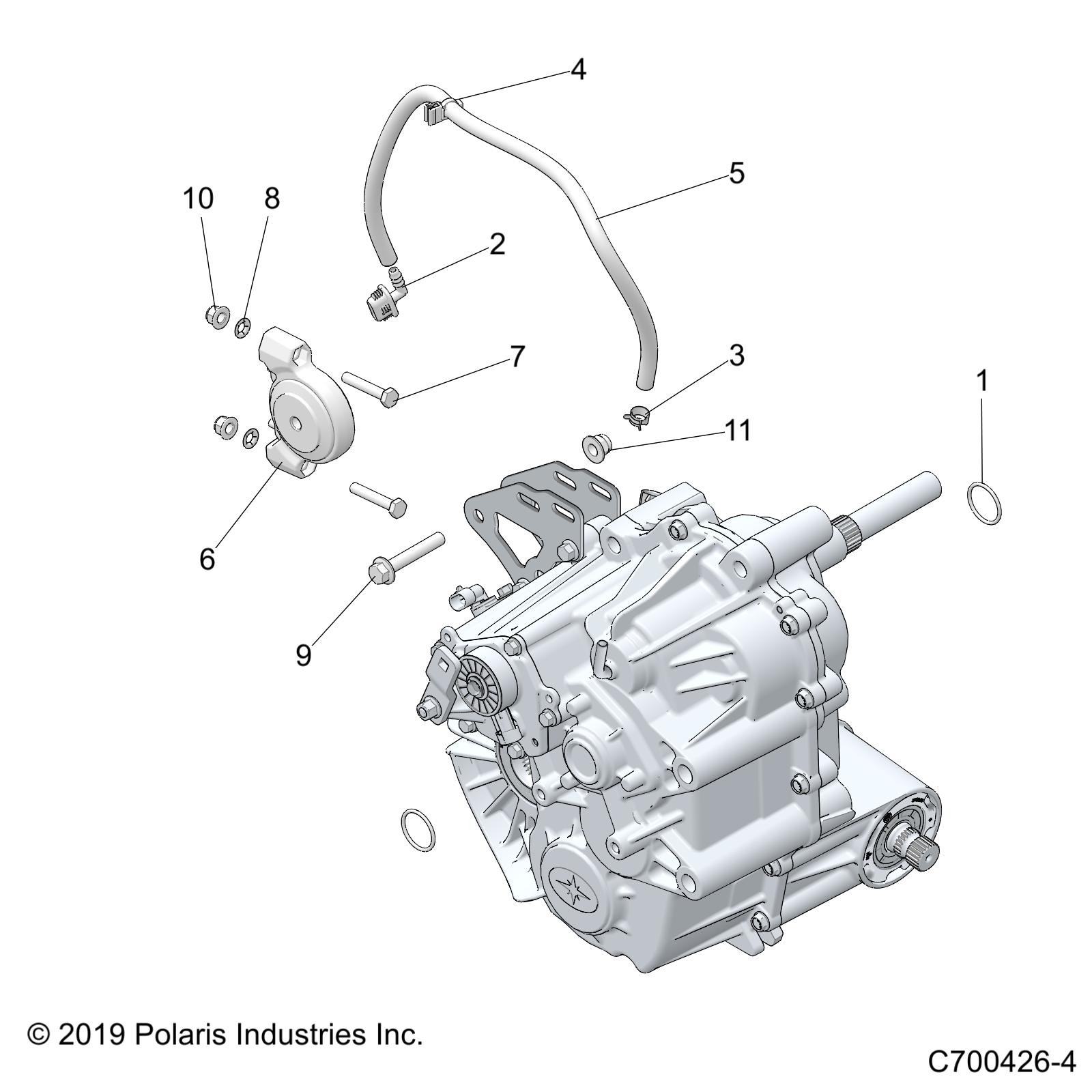 DRIVE TRAIN, MAIN GEARCASE, MOUNTING - D25P2AD4B4/GD/UD/WD4B4 (C700426-4)