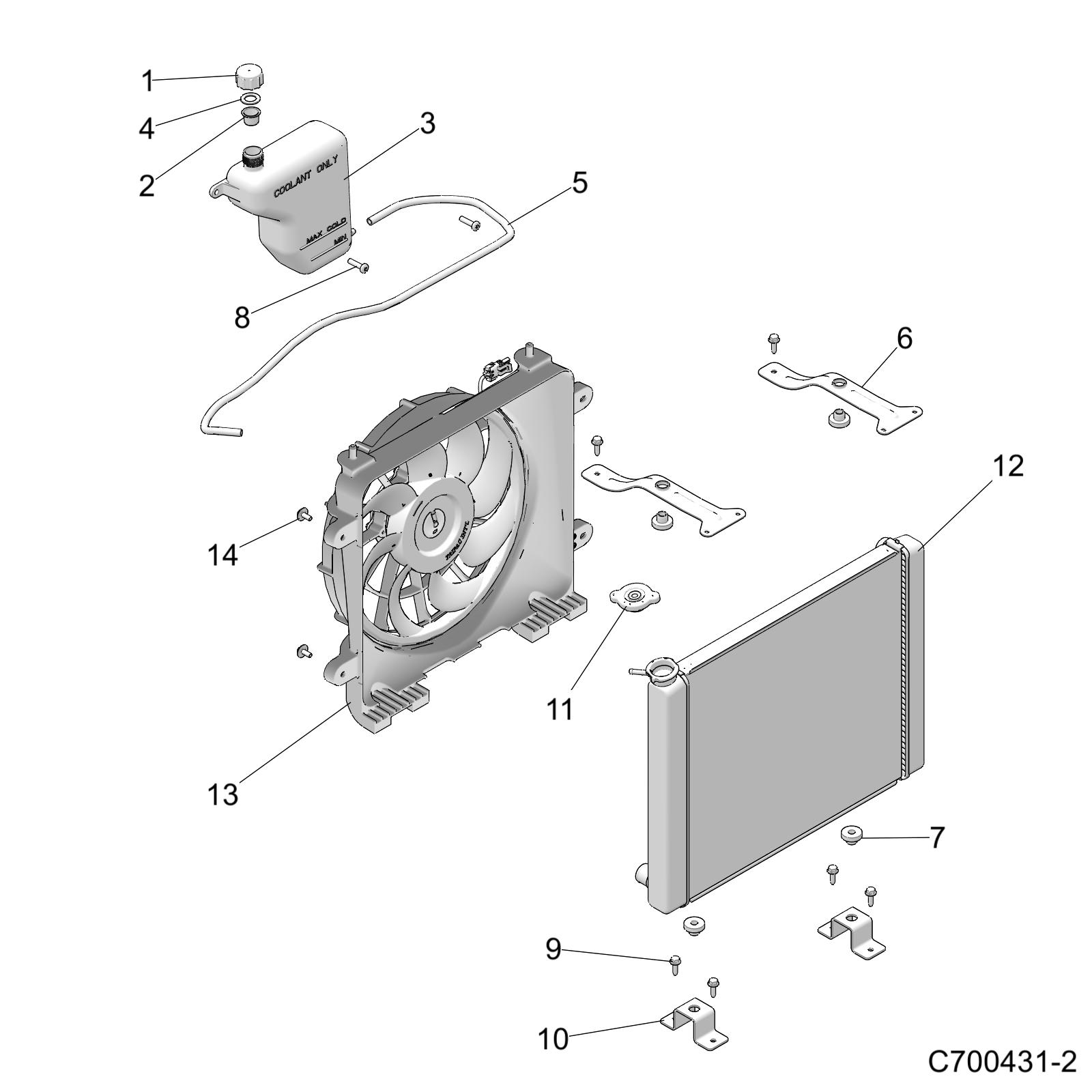 ENGINE, COOLING, RADIATOR - D19BEPD4B4 (C700431-2)