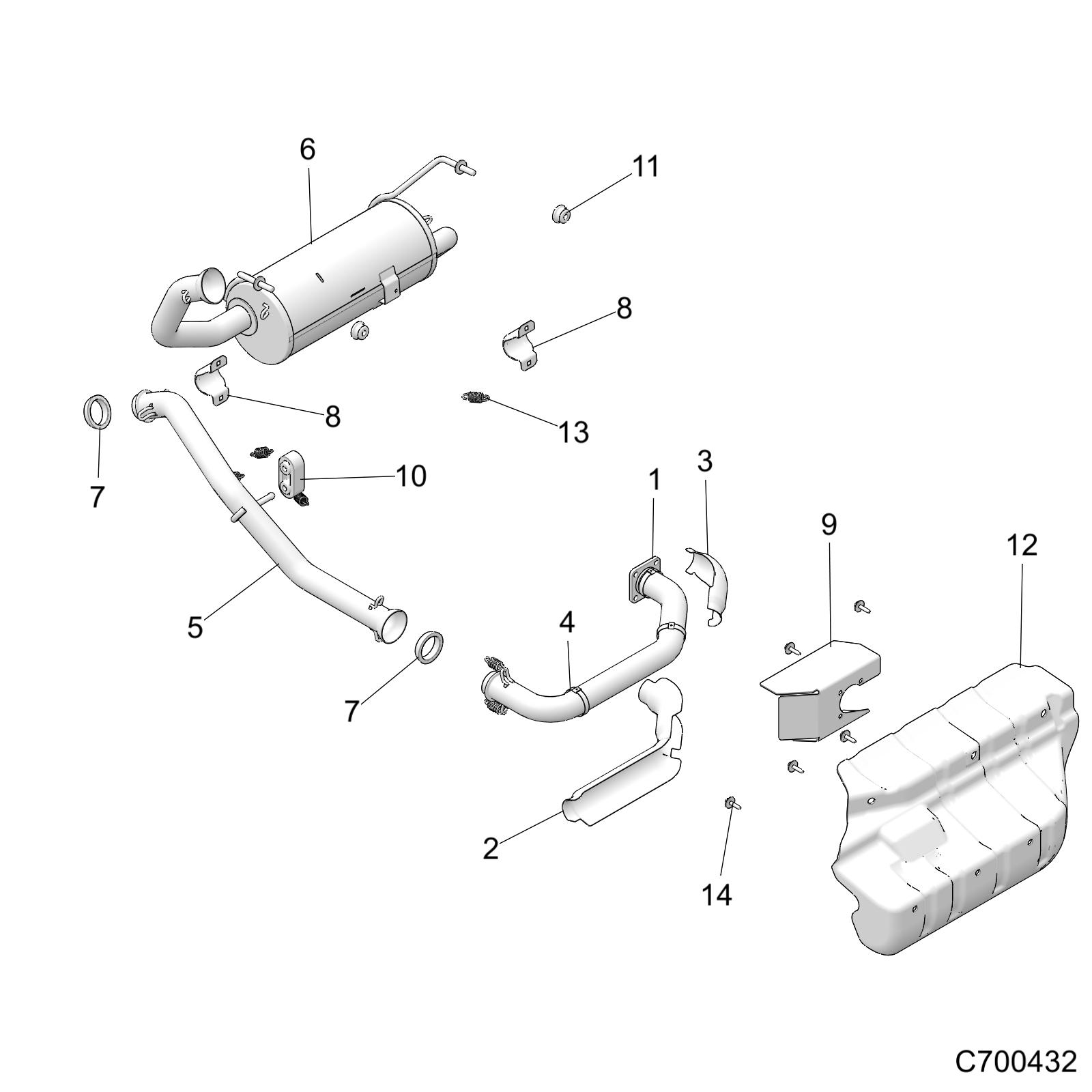 ENGINE, EXHAUST - D21BEPD4B4 (C700432)