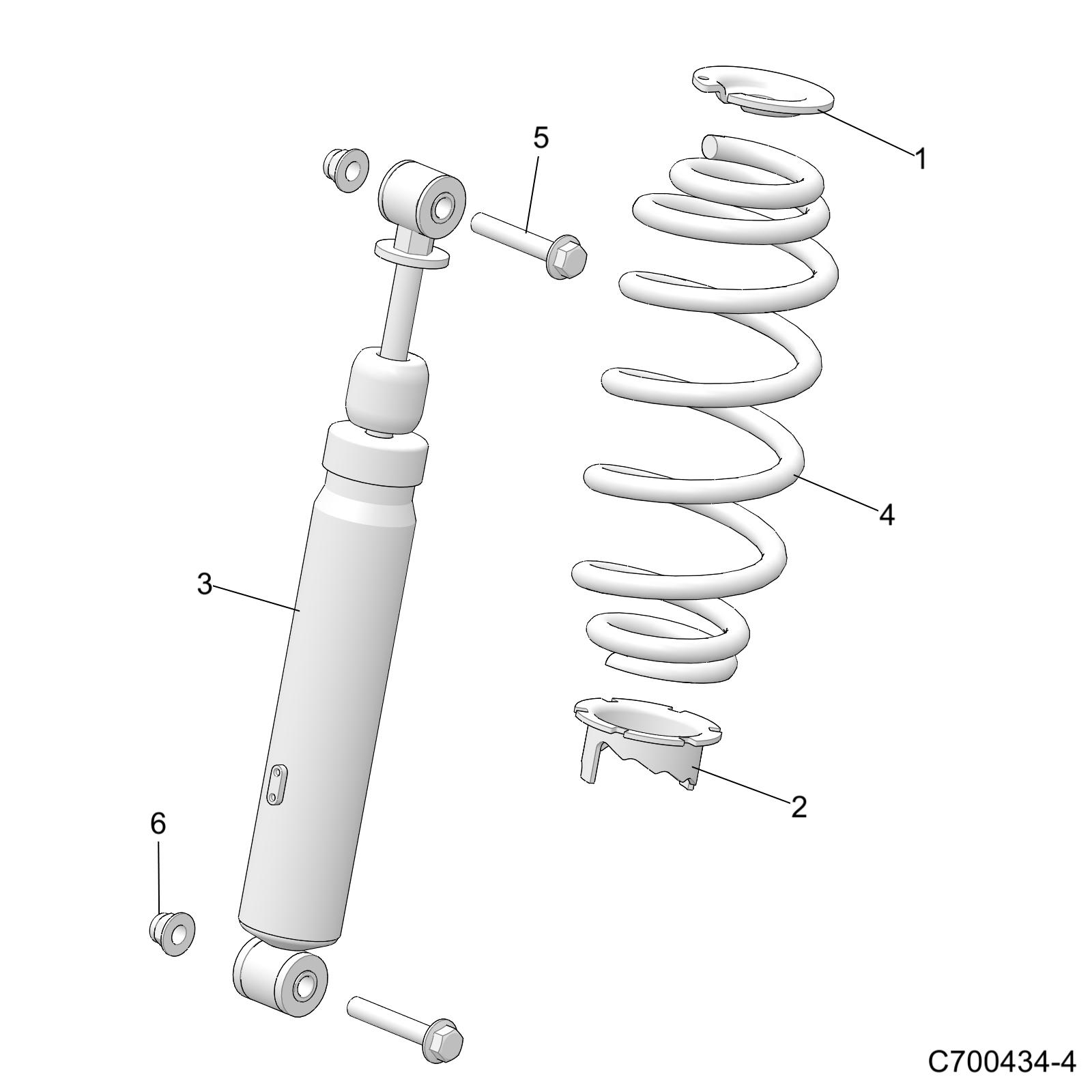 SUSPENSION, FRONT SHOCK - D22P4EP99A4/B4/F99A4 (C700434-4)