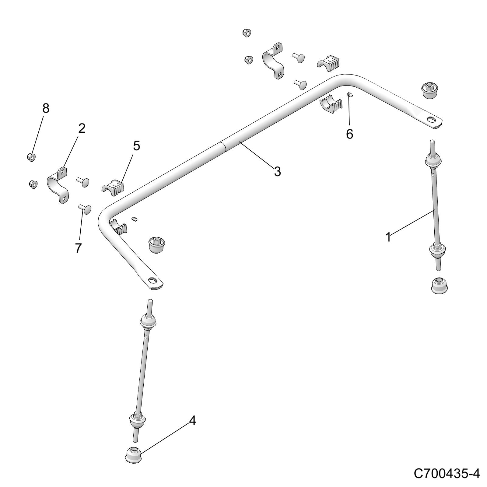 SUSPENSION, REAR STABILIZER BAR - D22P4EP99A4/B4/F99A4 (C700435-4)