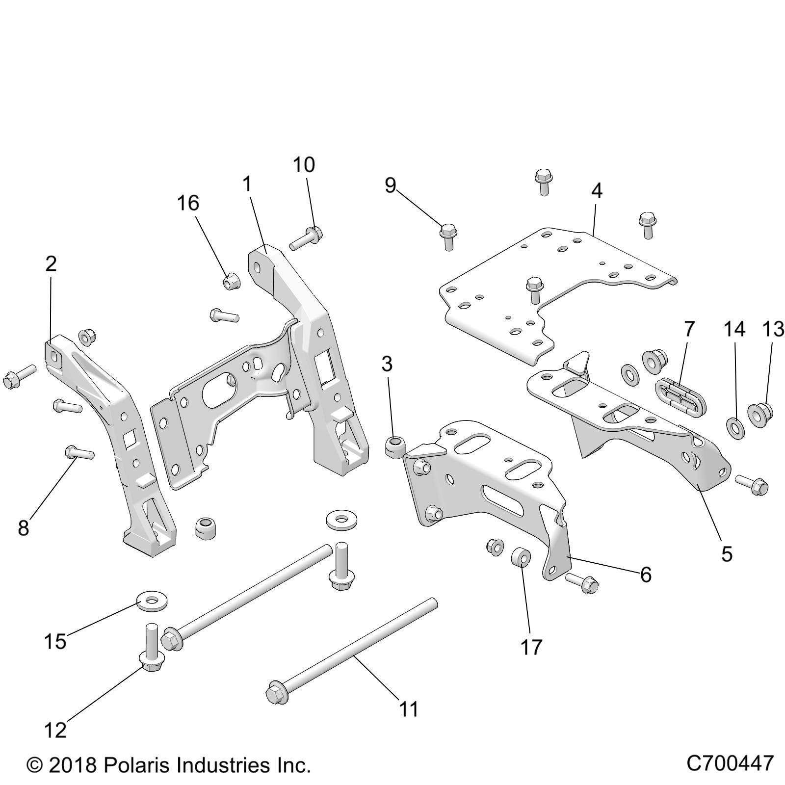 CHASSIS, MOUNTING, FRONT GEARCASE - Z20PAL92AG/AP/BG/BP/LG/G92AG/AP/LG (C700447)