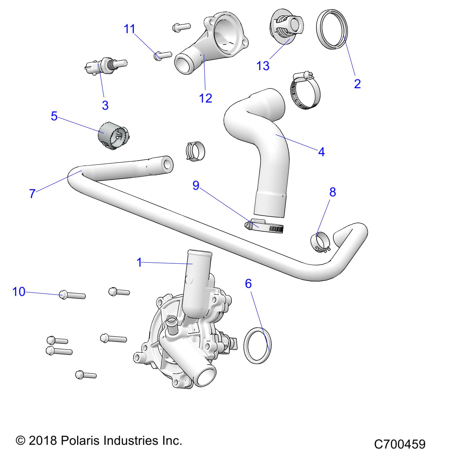 ENGINE, WATERPUMP AND BYPASS - R19RSW99AS/A9/AD/BS/B9/BD (C700459)