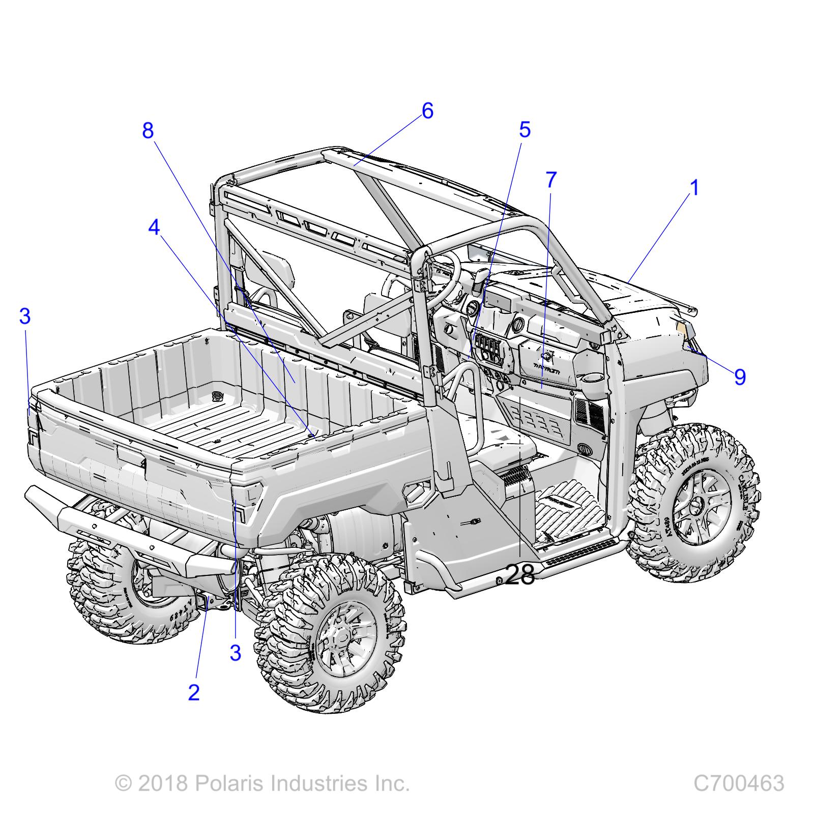 BODY, DECALS COMMON - R19RRE99A/B (C700463)