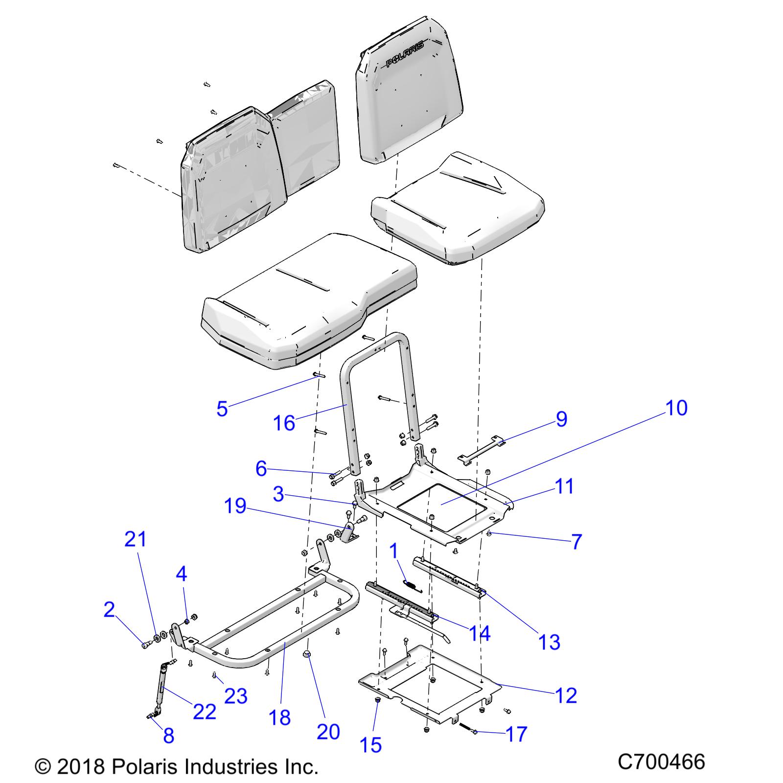 BODY, SEAT BASE AND SLIDER - R19RRE99A/B (C700466)