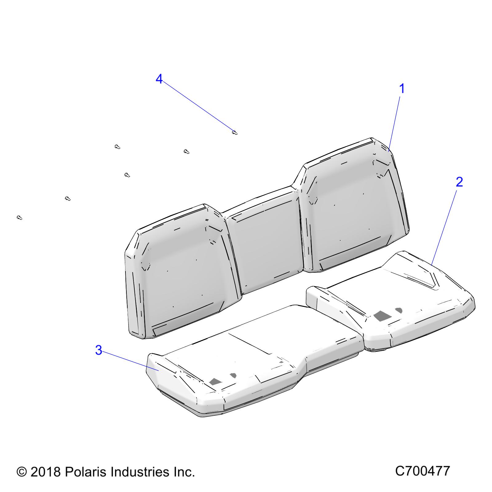 BODY, SEAT ASM. REAR - R19RSE99A (C700477)