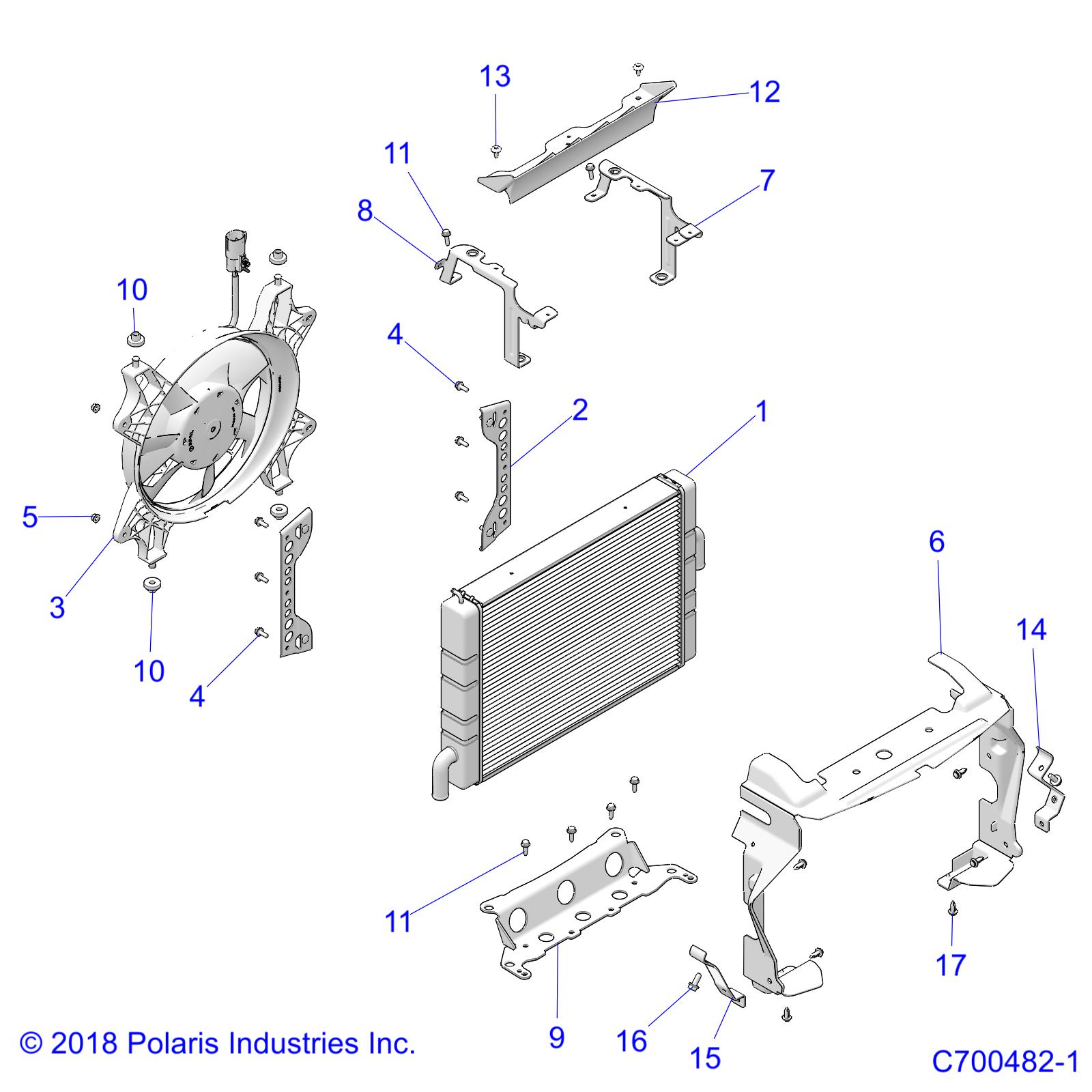 ENGINE, COOLING RAD. MOUNTING - Z19VEE92AM/BM (C700482-1)