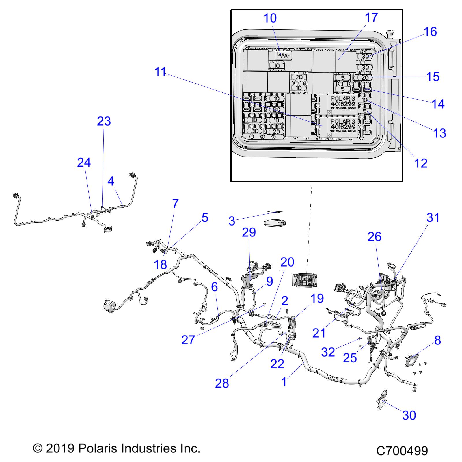 ELECTRICAL, WIRE HARNESS - R21RRED4JA (C700499)