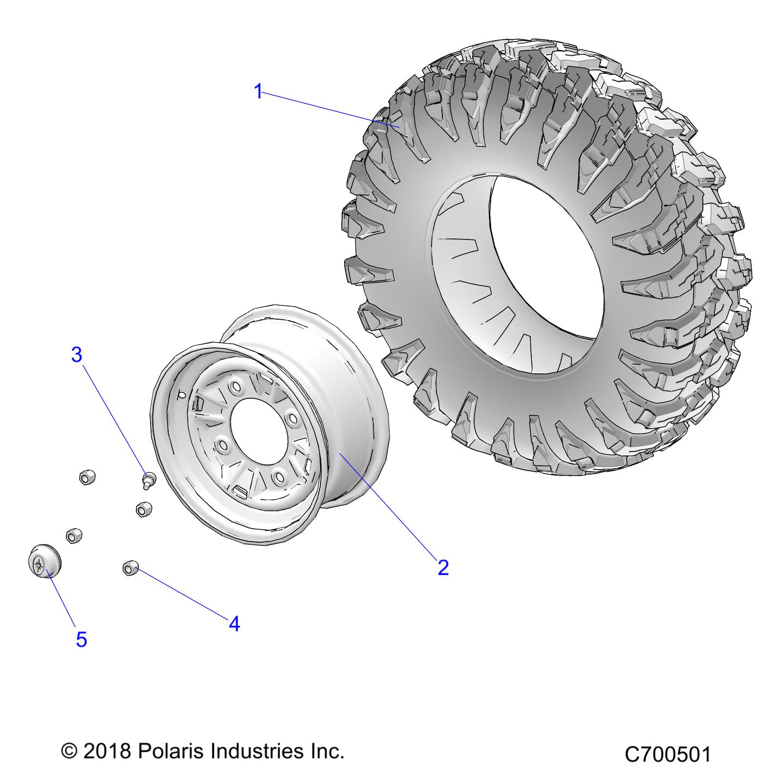 WHEELS, FRONT - Z21A5A87B2 (C700501)