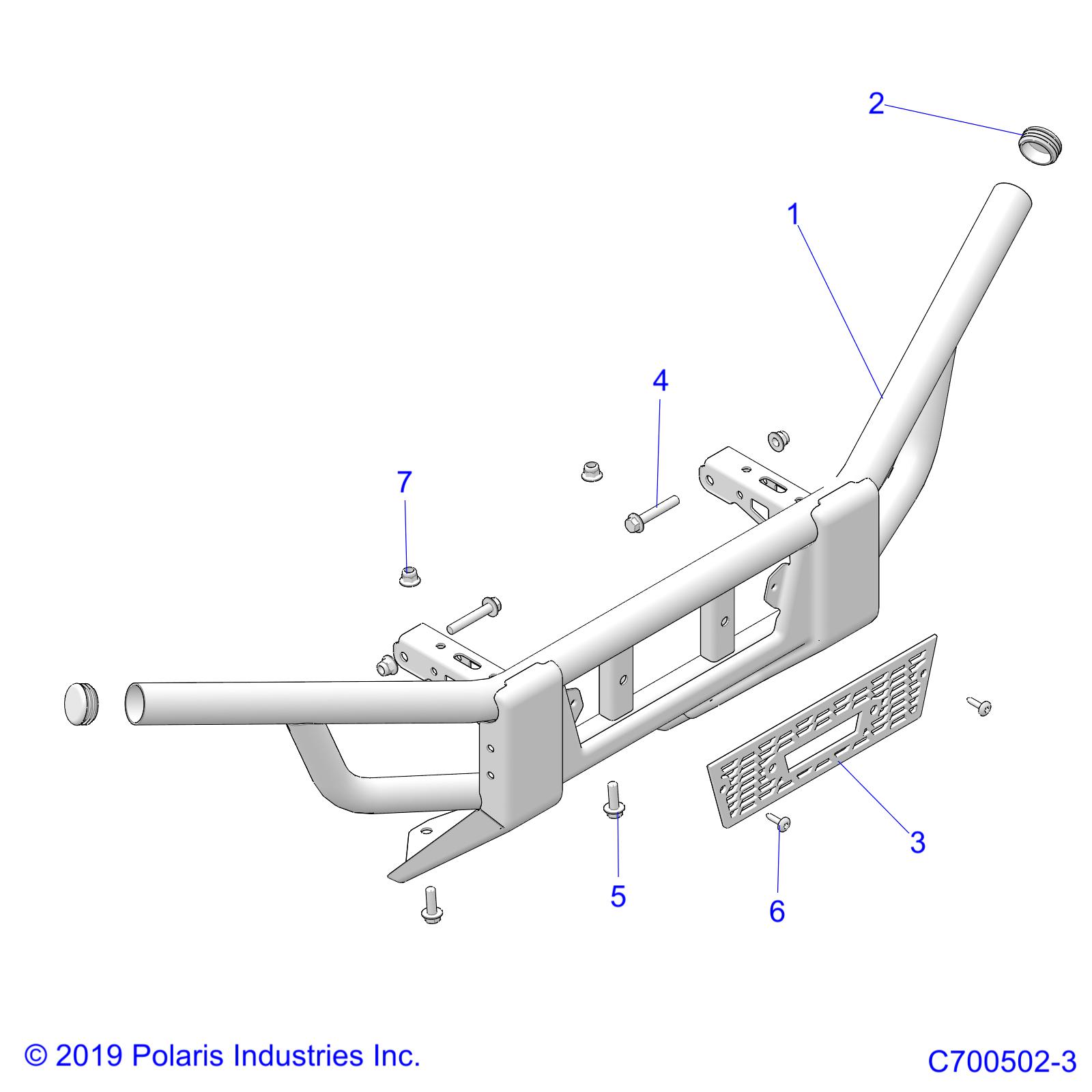 CHASSIS, FRONT BUMPER - D24P2AD4B4/ED4B4/FD4B4/GD4B4/UD4B4/VD4B4/WD4B4/YD4B4 (C700502-3)