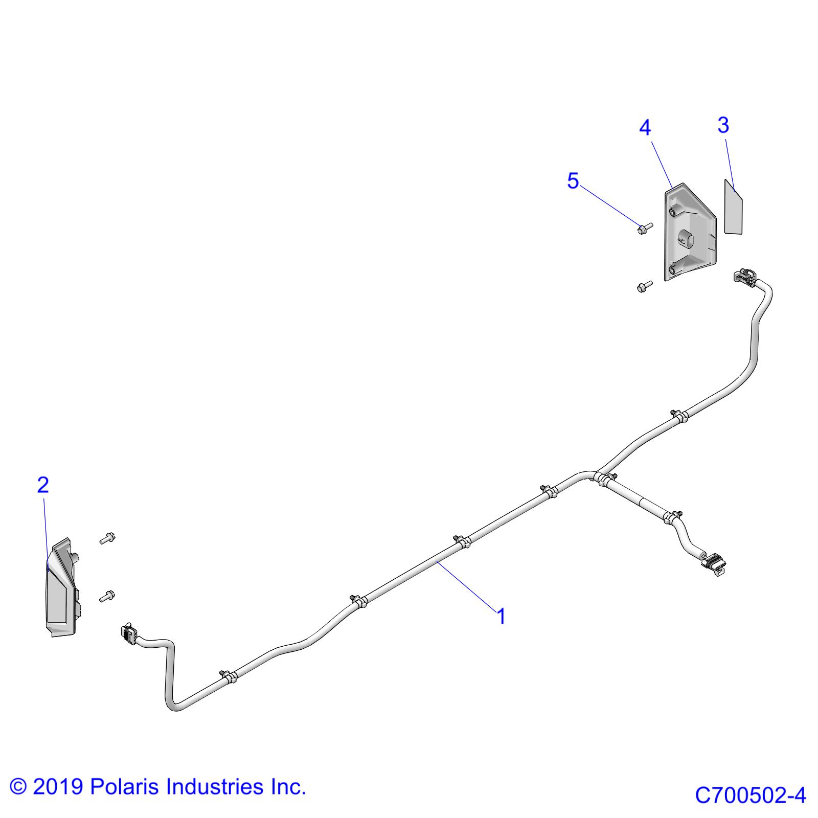 ELECTRICAL, LIGHT, TAILLIGHT, BOX HARNESS - D24P2ED4D4 (C700502-4)