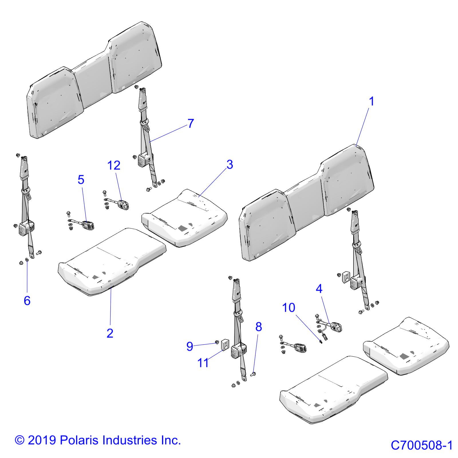 BODY, SEAT AND SEAT BELTS - D20BEP99A4/B4/GP99A4 (C700508-1)