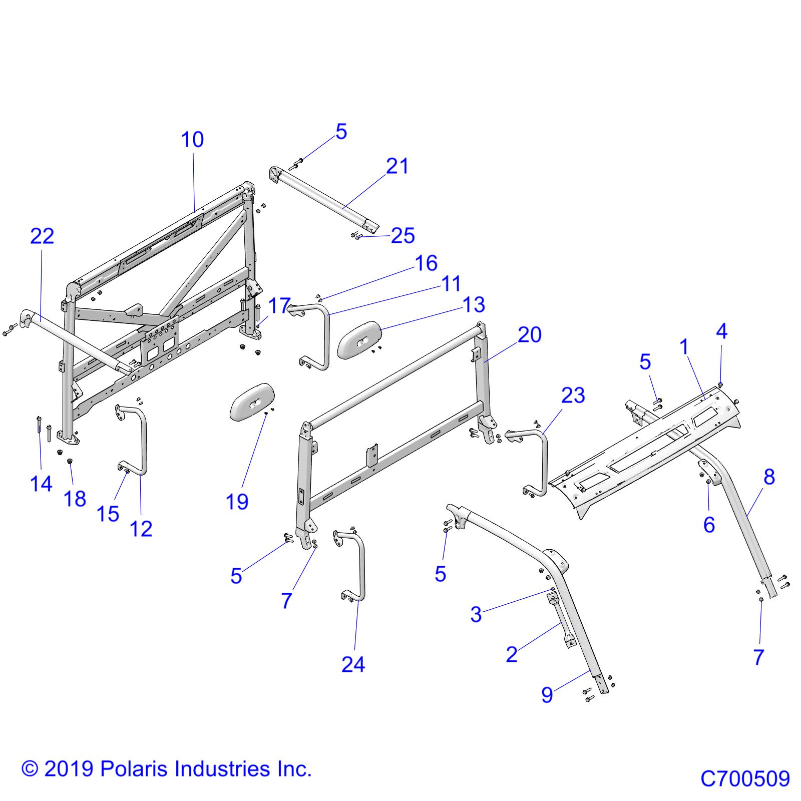 CHASSIS, CAB FRAME - D24P4ED4D4 (C700509)