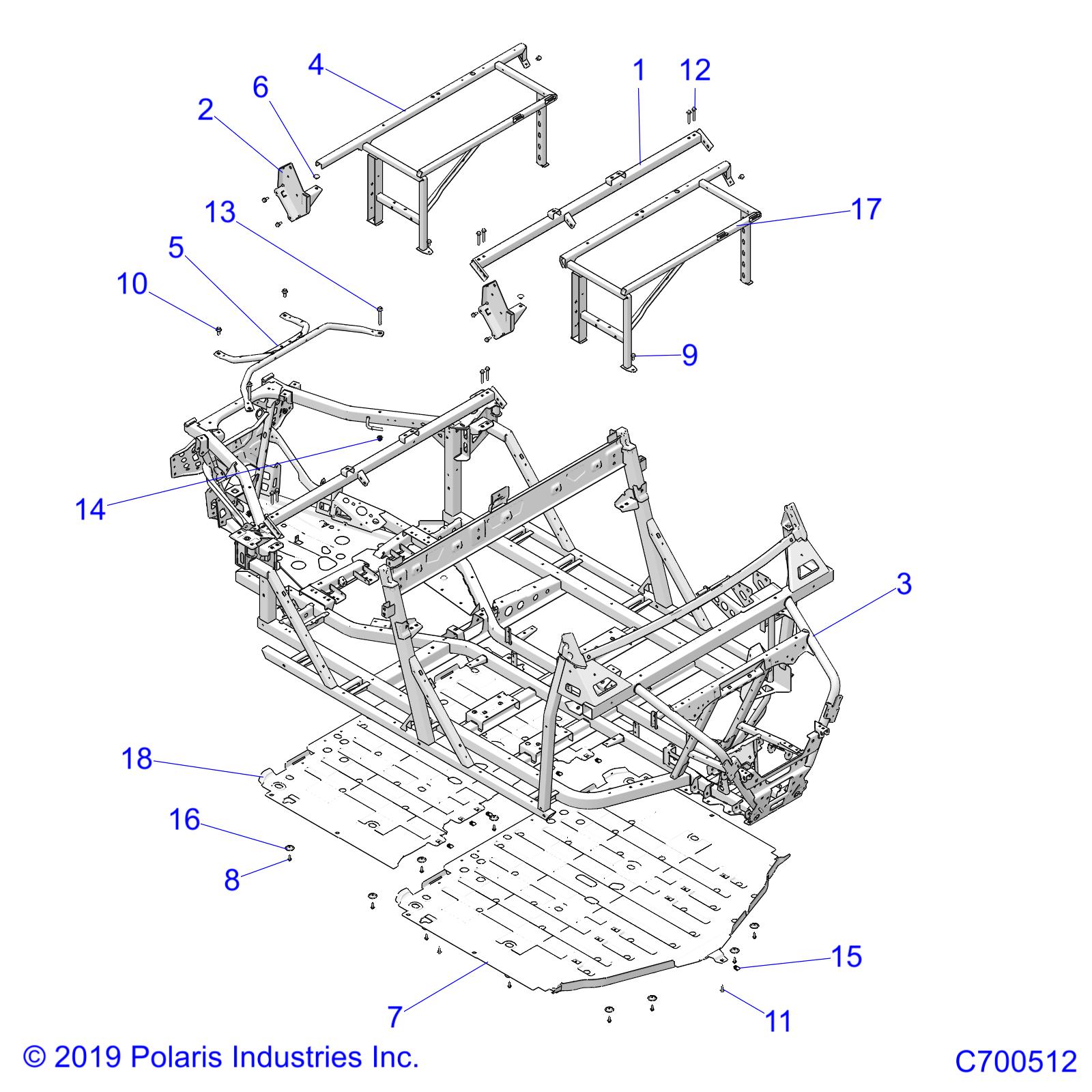 CHASSIS, MAIN FRAME - D20BEPD4B4 (C700512)